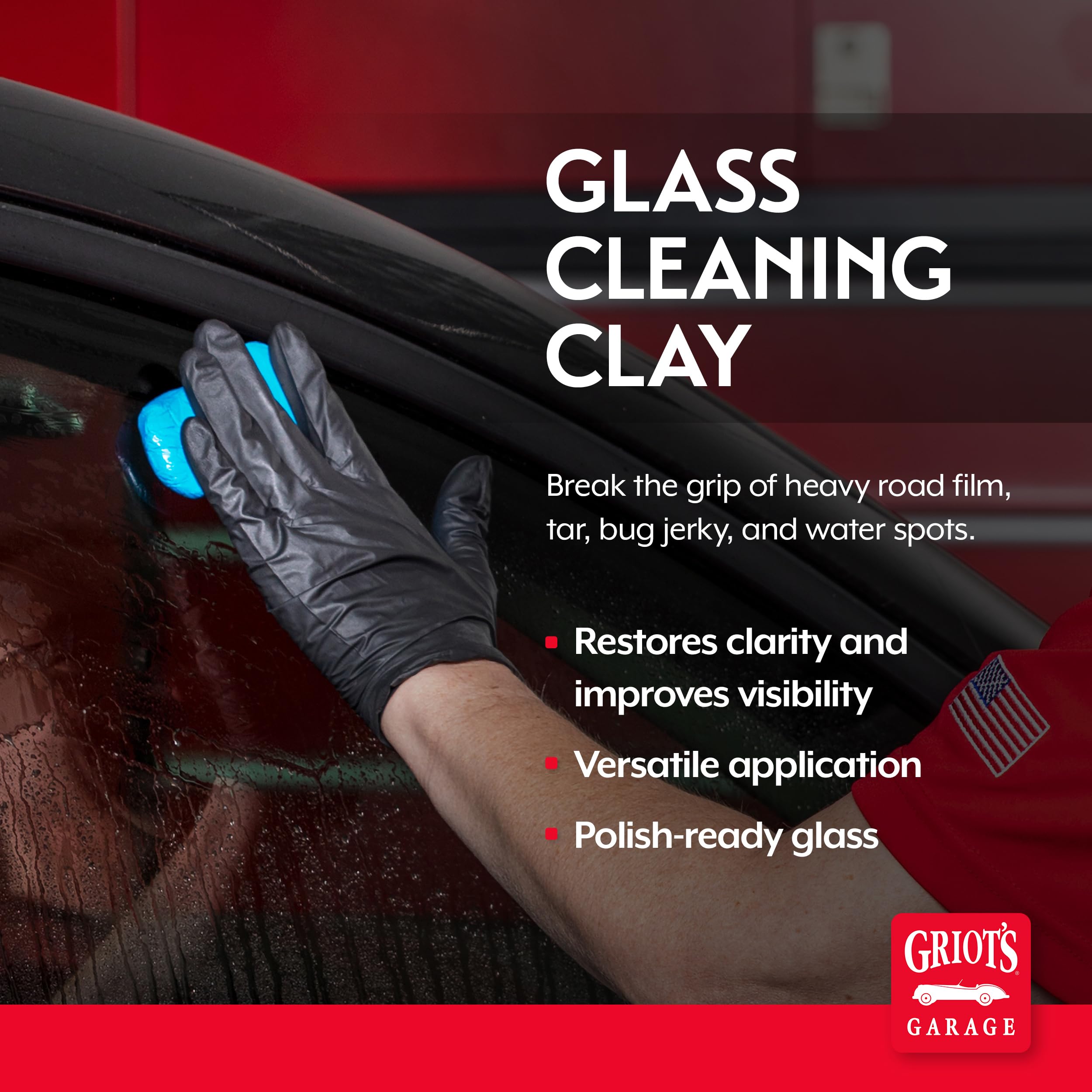 Griot's Garage Glass Cleaning Clay for Car Window, Windshield, Shower Door, Stone, Ceramic Tiles, Removes Oil, Tar, Grease, Water Spots, and More 11049, 3.5oz, Blue - Image 2