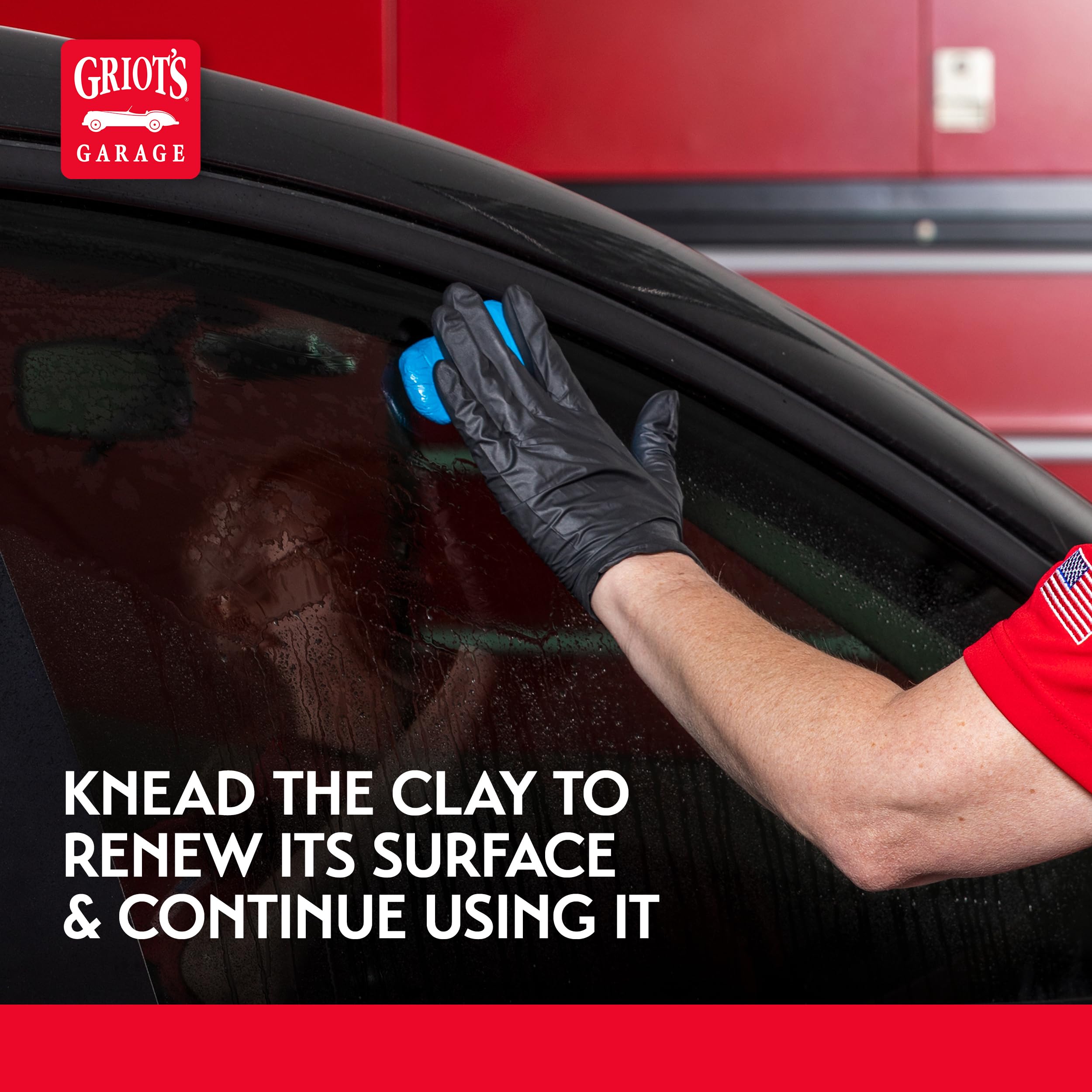 Griot's Garage Glass Cleaning Clay for Car Window, Windshield, Shower Door, Stone, Ceramic Tiles, Removes Oil, Tar, Grease, Water Spots, and More 11049, 3.5oz, Blue - Image 5