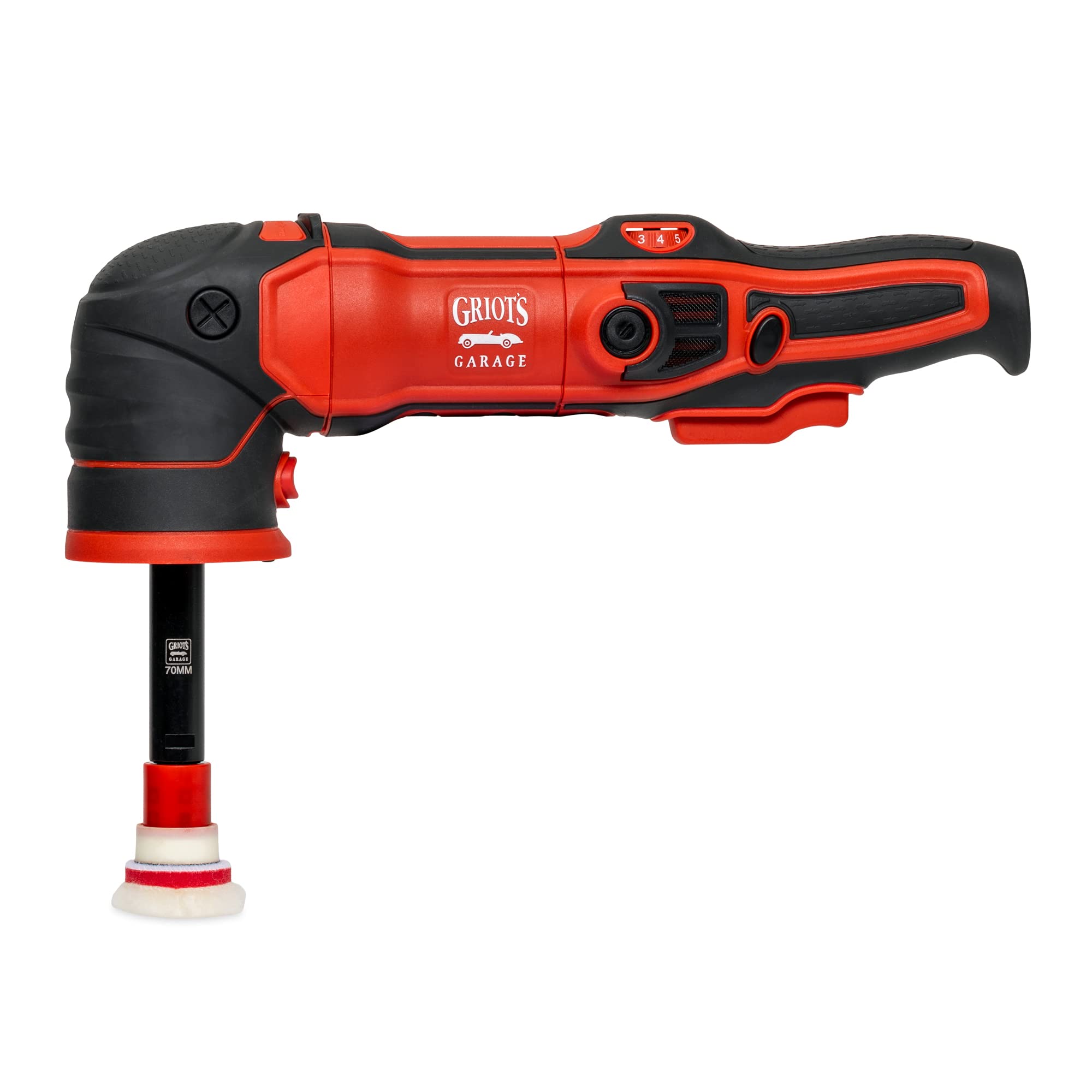 Griot's Garage GR3 Mini Rotary Polisher, 700-Watt Small Polishing Machine for Spot Repair, Includes 1”, 2”, and 3” Backing Plates, 2” and 3” Shaft Extensions, 10918 - Image 8