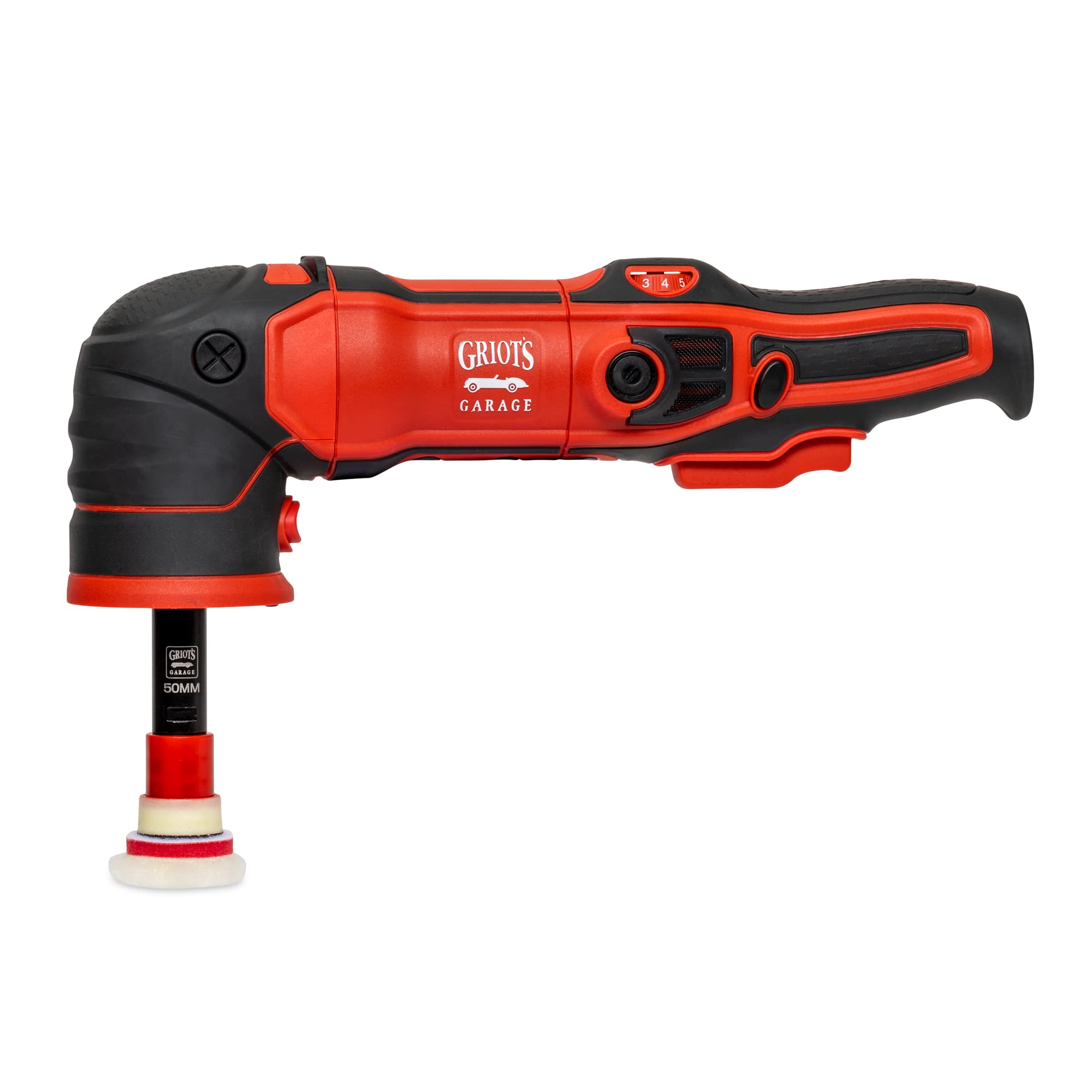 Griot's Garage GR3 Mini Rotary Polisher, 700-Watt Small Polishing Machine for Spot Repair, Includes 1”, 2”, and 3” Backing Plates, 2” and 3” Shaft Extensions, 10918 - Image 9