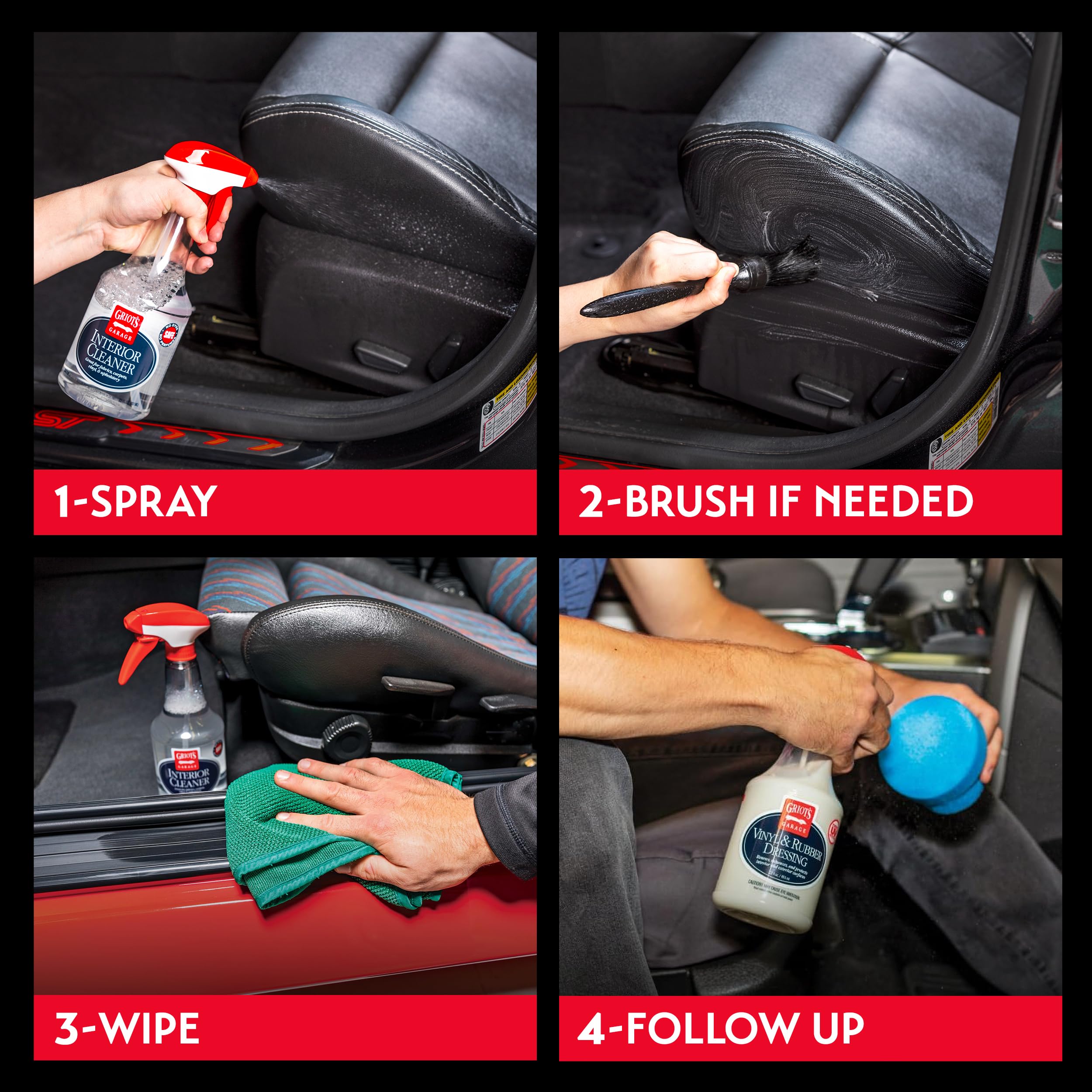 Griot's Garage Interior Cleaner Spray for Car Seats, Carpet, Upholstery Fabric, Floor Mat, Vinyl, Dashboard, Ideal for Truck, SUV, RV, Boat, and More, 10956, 22 Fl Oz - Image 4