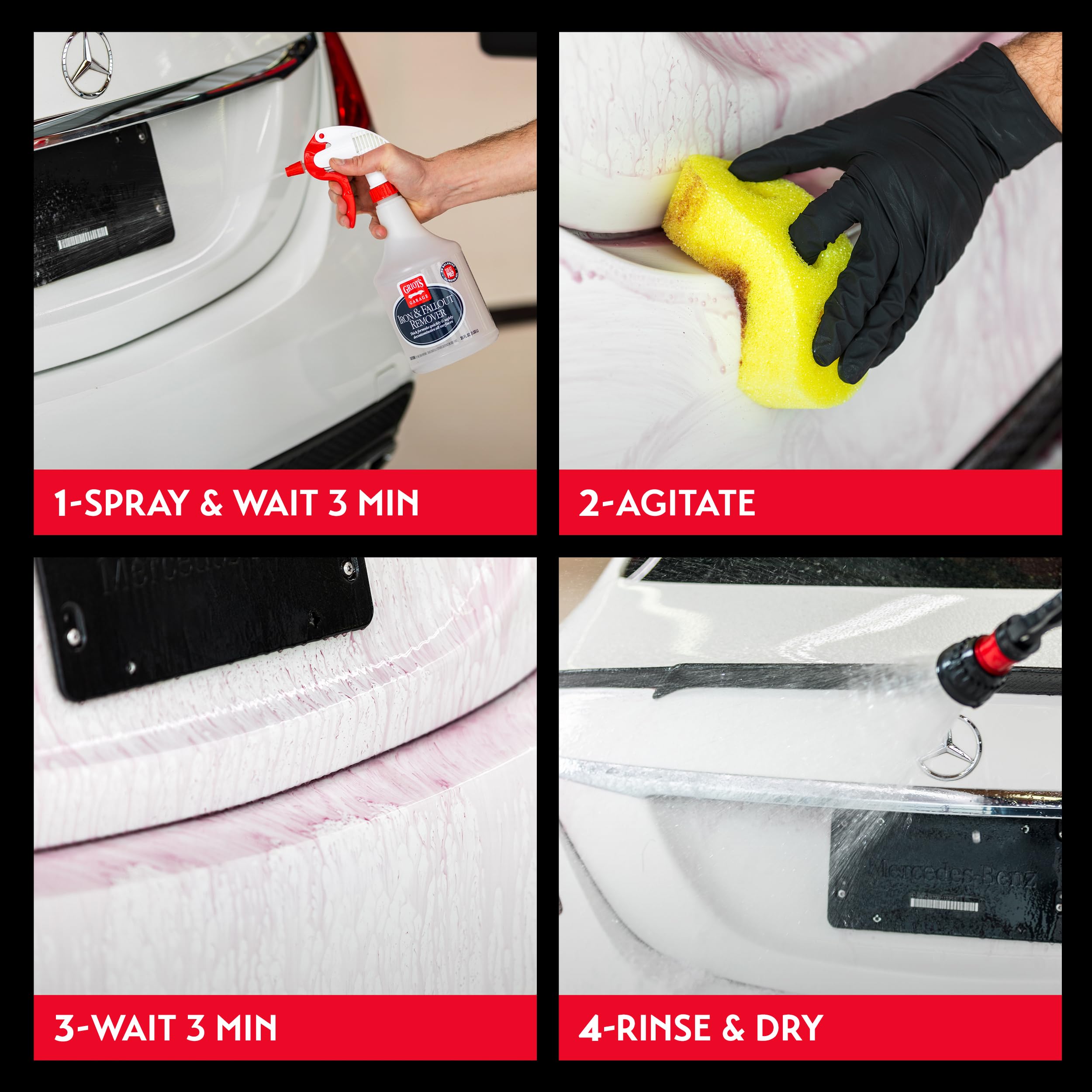 Griot's Garage Iron and Fallout Remover for Car Detailing and Cleaning, Remove Rust, Embedded Debris and Fallout from Multiple Exterior Surfaces 10948, 35oz - Image 4