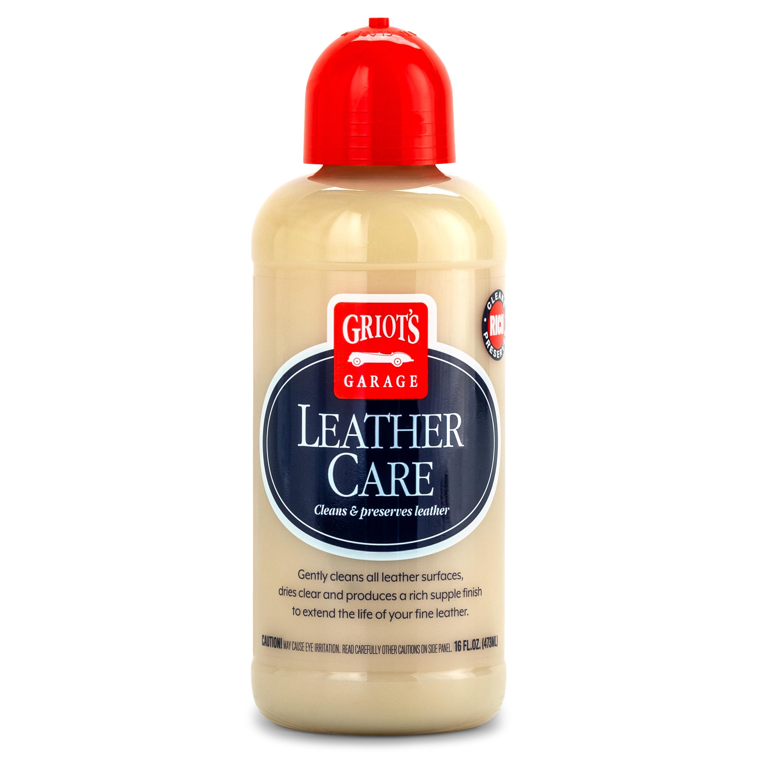 Griot's Garage Leather Care, Car Seat Cleaner and Conditioner for Upholstery, Furniture, Clothing, and More, 11142, 16oz