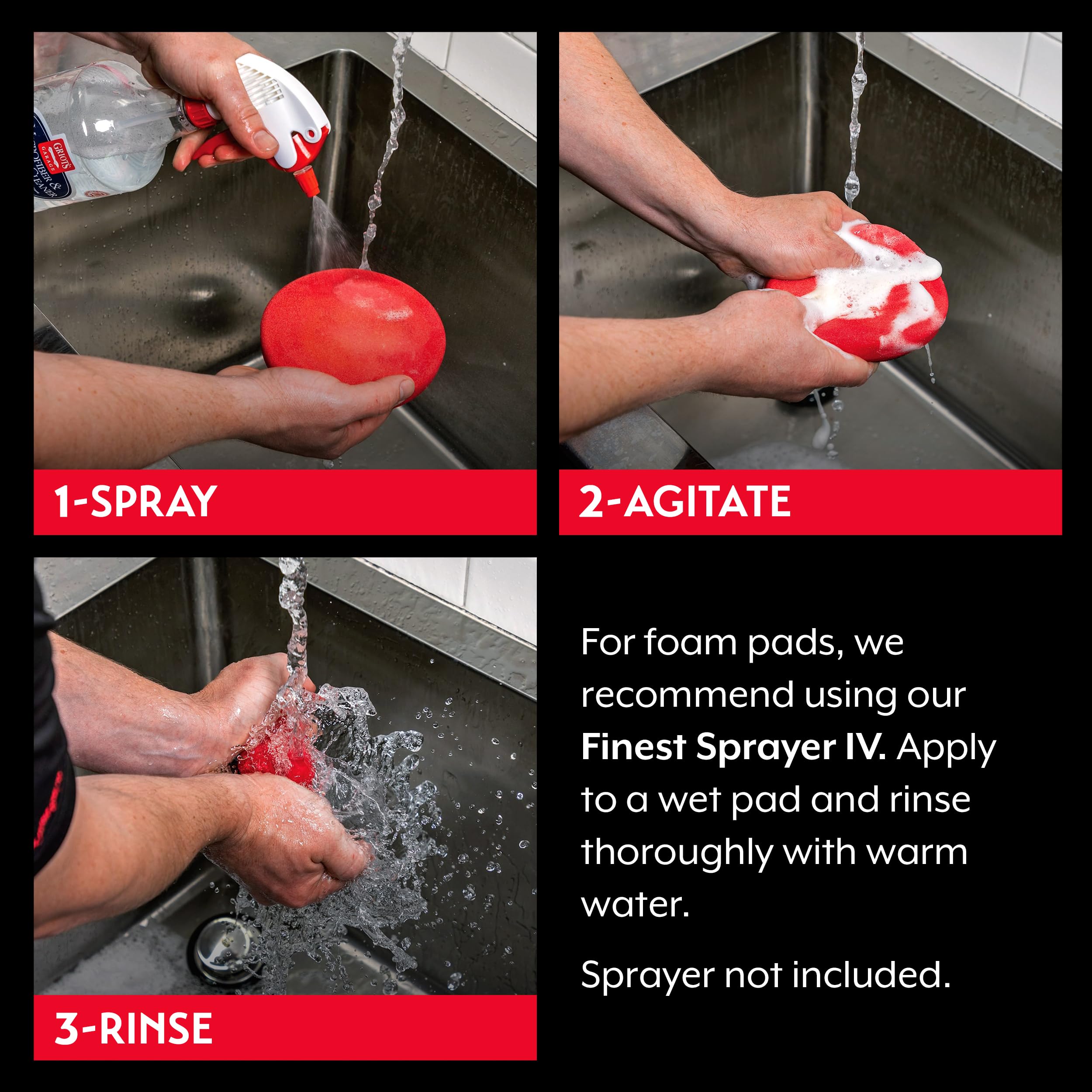 Griot's Garage Microfiber and Foam Pad Cleaner, Removes Polish, Wax, and Sealant Residue, Restores Your Car Cleaning Cloths' Effectiveness, 11078, 35 oz - Image 4