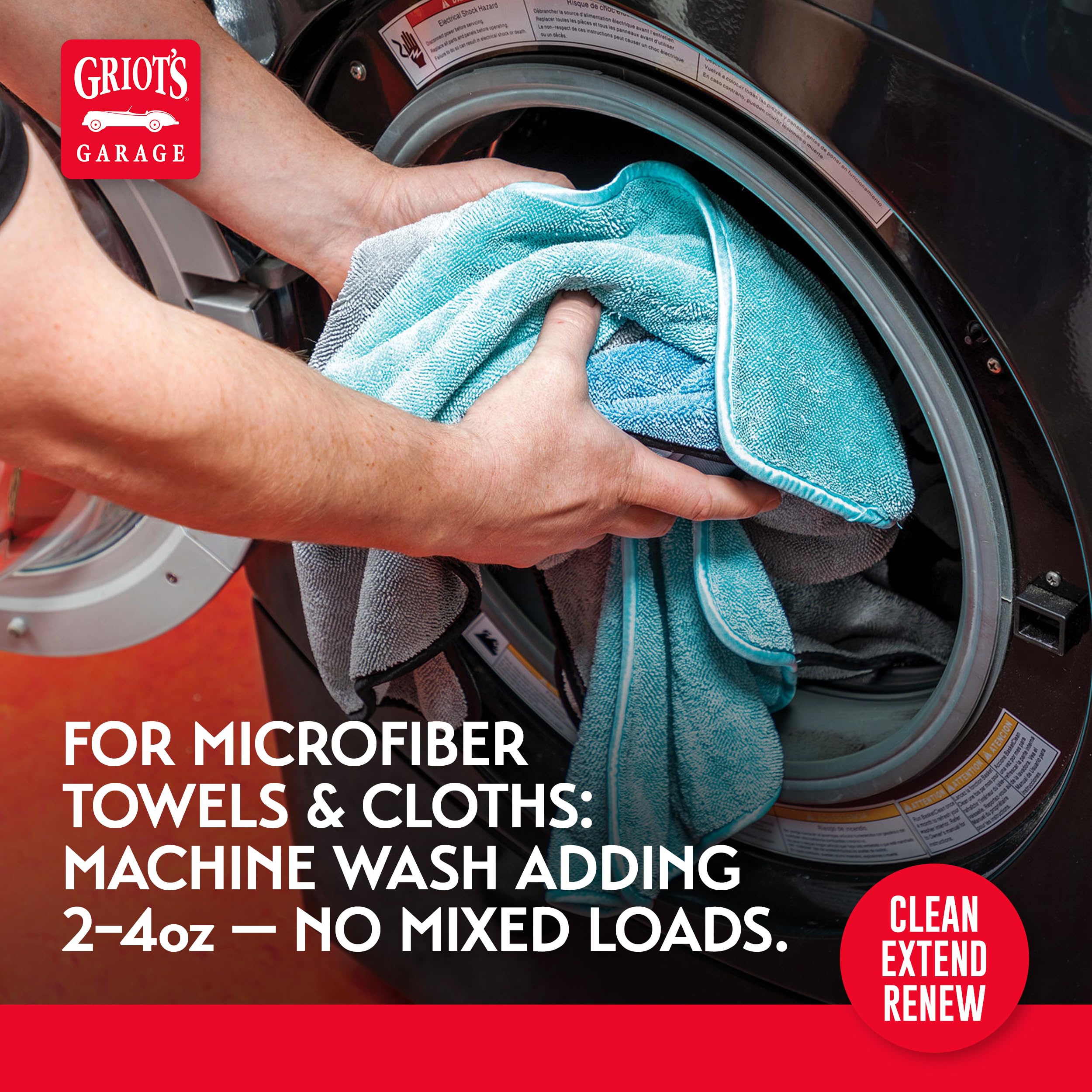 Griot's Garage Microfiber and Foam Pad Cleaner, Removes Polish, Wax, and Sealant Residue, Restores Your Car Cleaning Cloths' Effectiveness, 11078, 35 oz - Image 5
