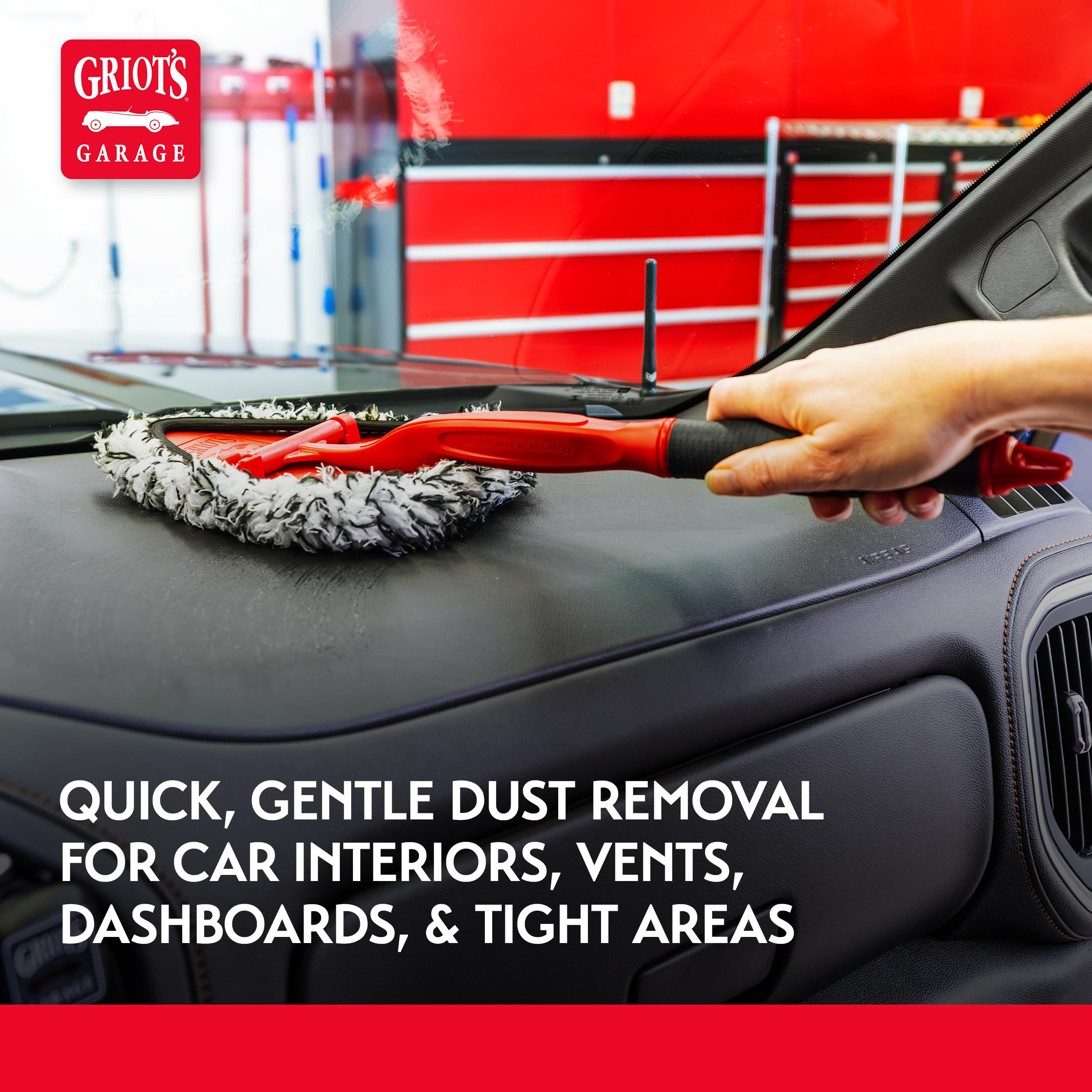 Griot's Garage Microfiber Duster Bonnets, Dusting Pads Compatible with Easy Reach Detailing Wand for Windshield, Window, Mirror, Dashboard, Vehicle Cleaning, 90351, Set of 2 - Image 4