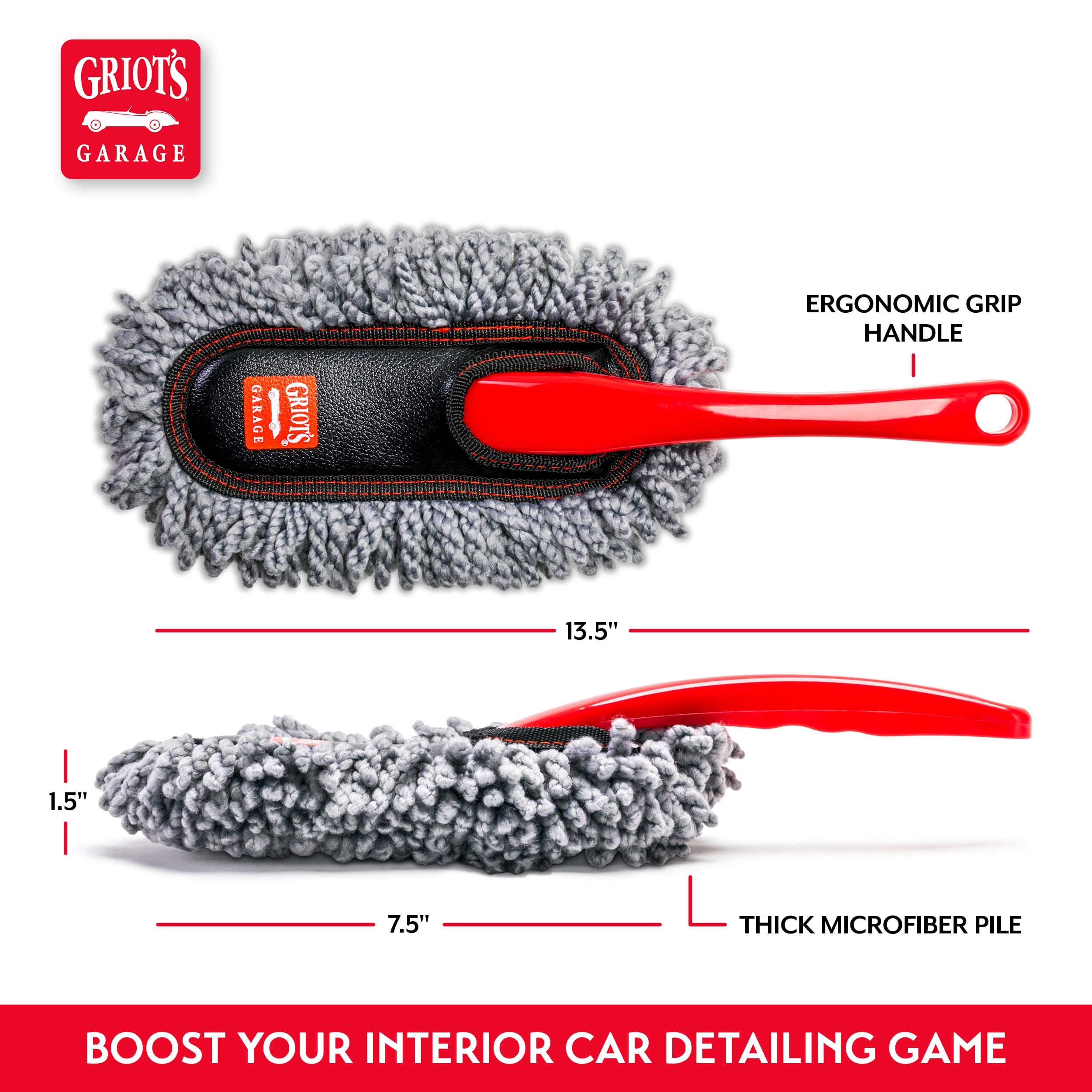 Griot's Garage Microfiber Mini Duster for Car Interior Cleaning and Detailing, Cleans Paint, Glass, Chrome, and Trim, Storage Bag Included, 11412 - Image 4