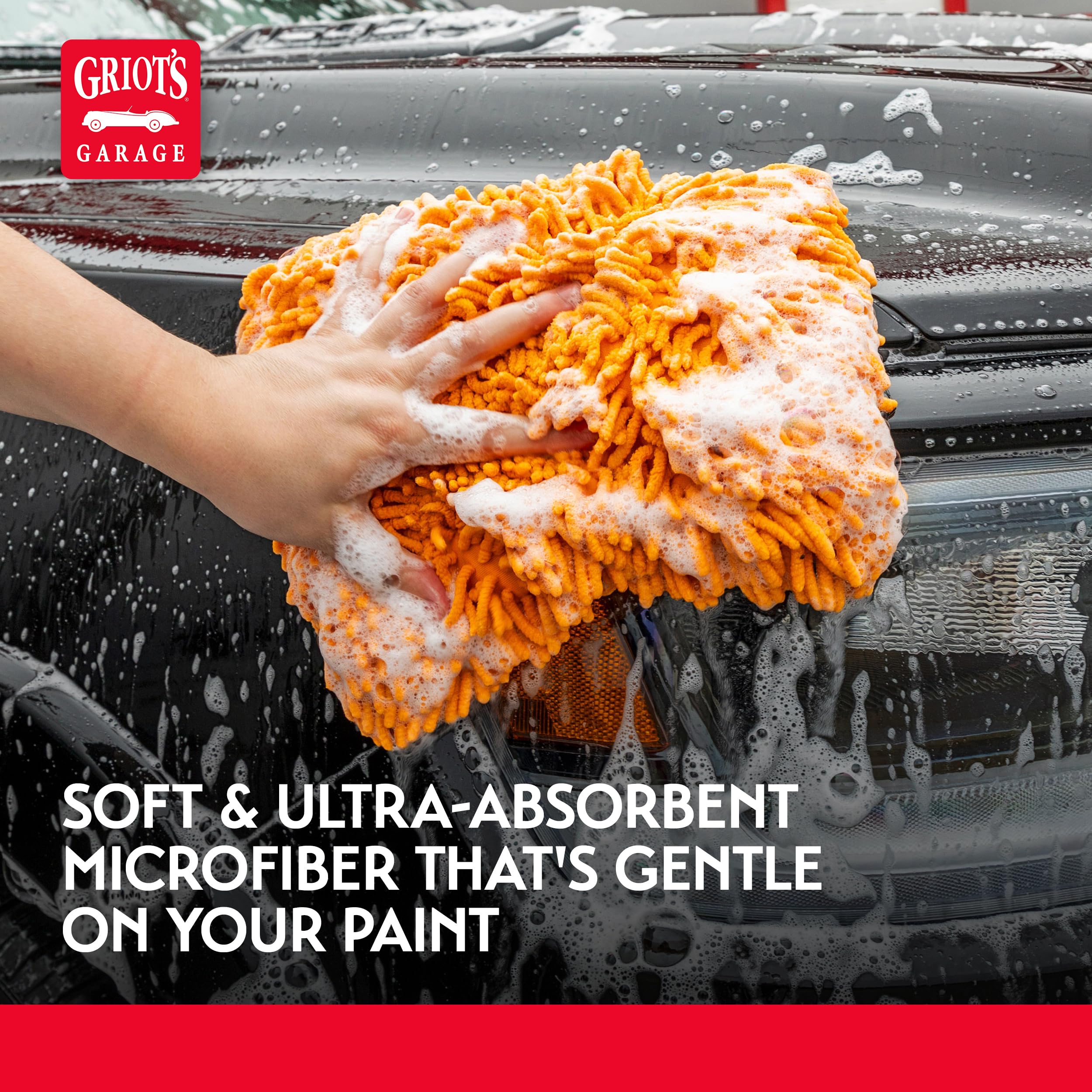 Griot's Garage Microfiber Wash Pads for Car Wash and Detailing, Soft and Ultra-Absorbent for Gentle Auto Cleaning, Machine-Washable, 8" x 10", Set of 2, 11290 - Image 4