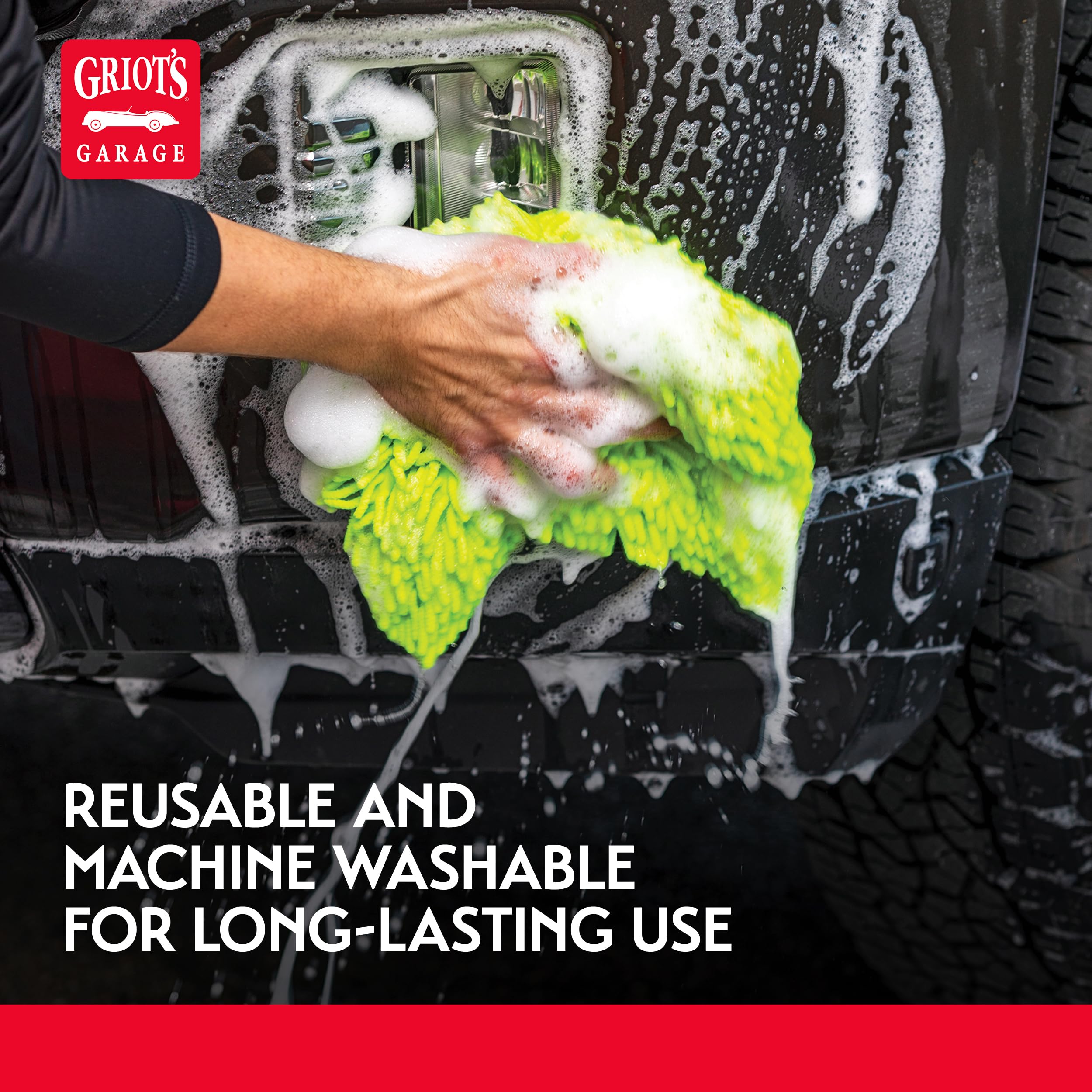 Griot's Garage Microfiber Wash Pads for Car Wash and Detailing, Soft and Ultra-Absorbent for Gentle Auto Cleaning, Machine-Washable, 8" x 10", Set of 2, 11290 - Image 5