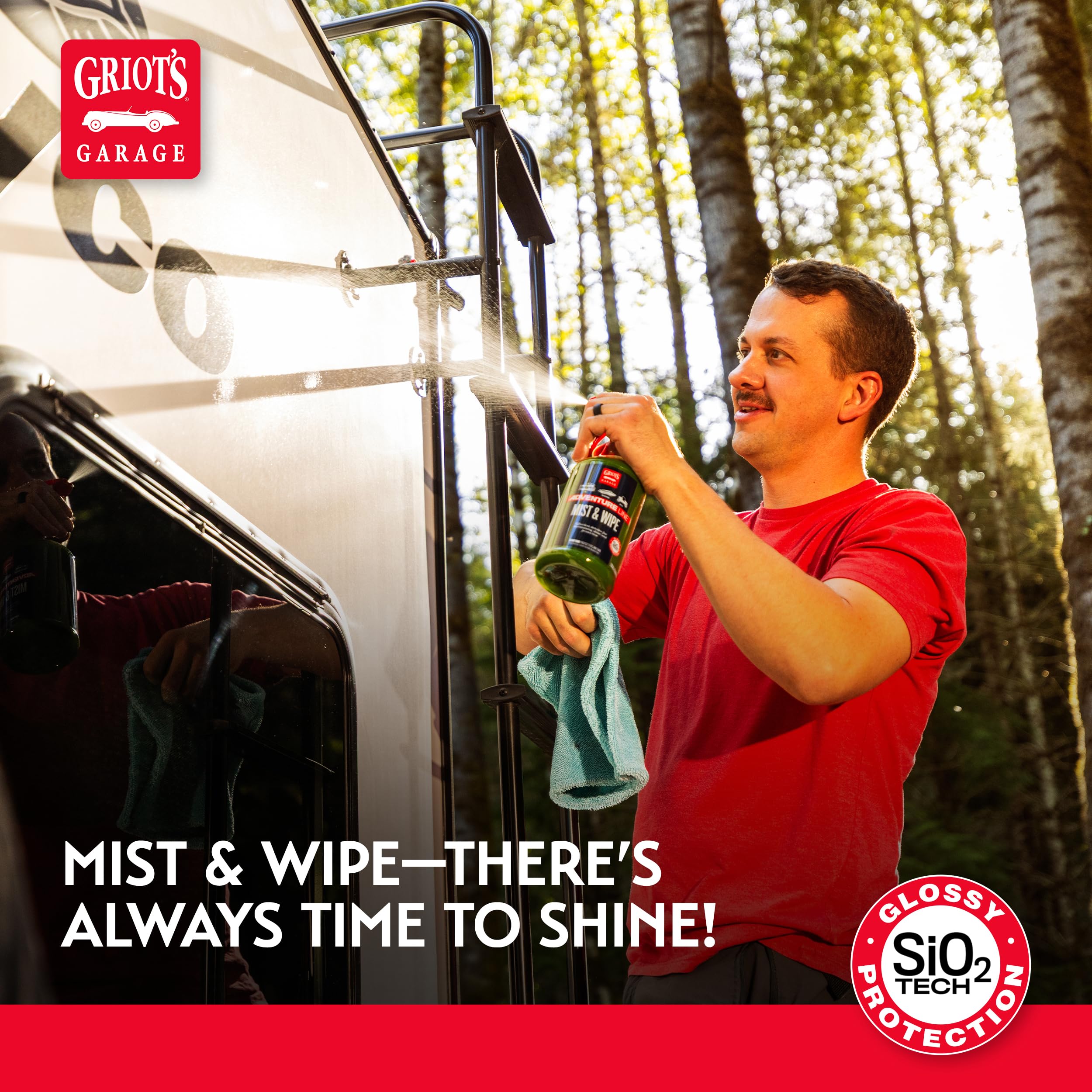 Griot's Garage Mist and Wipe, SiO2 Ceramic Detailer for RVs, Campers, Trailers, Boats, ATVs, UTVs, Motorcycles, Works on Paint, Glass, Vinyl, Plastic, and More, 10814, 25oz - Image 5