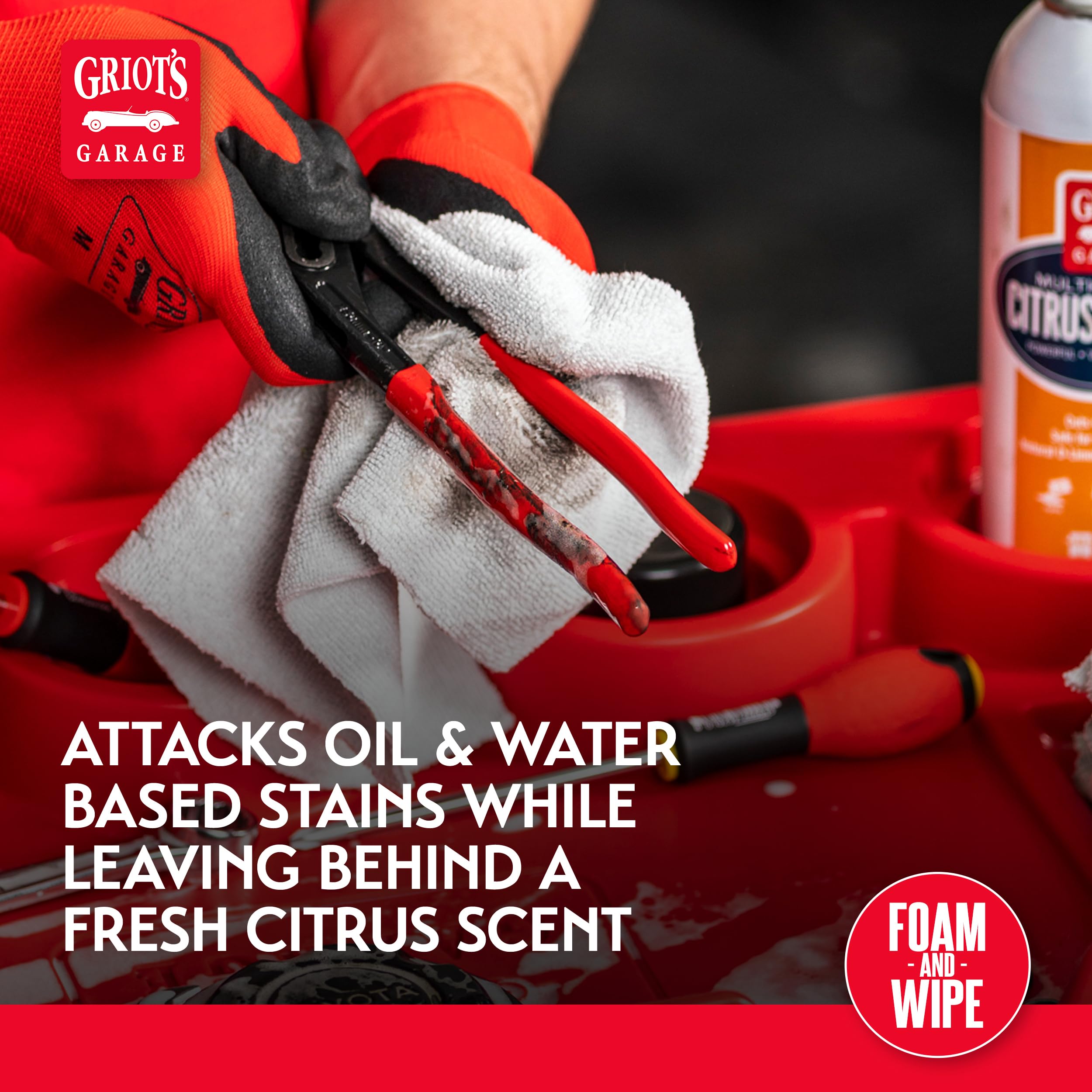 Griot's Garage Multi-Purpose Citrus Cleaner and Degreaser for Car Cleaning, Works on Paint, Chrome, Hand Tools, Random Orbitals, Countertops, Outdoor Grills, and More, 19oz, 6-Pack, 53561 - Image 5