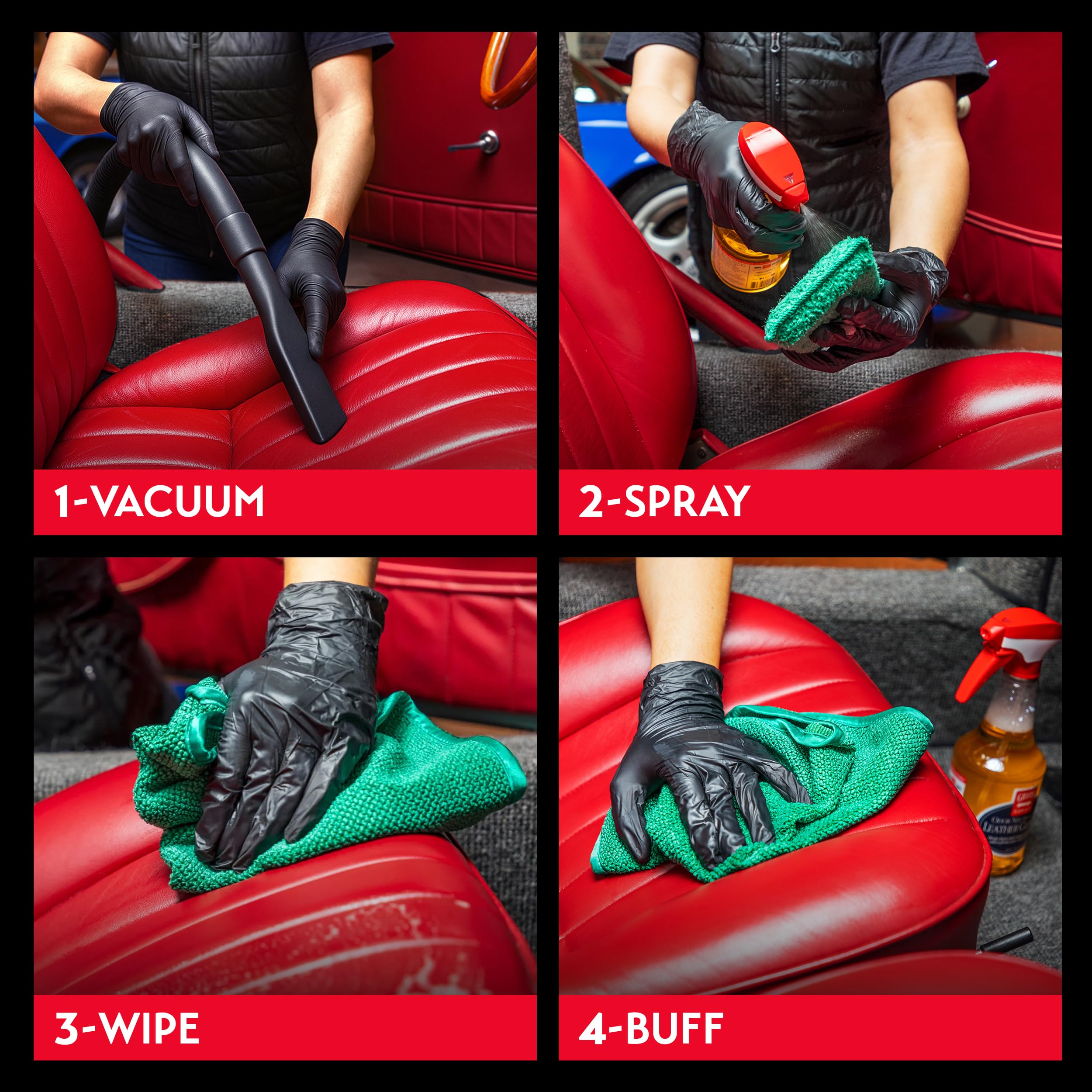 Griot's Garage Odor Neutralizing Leather Cleaner for Car Seats, Dashboard, Door Panels, Eliminates Unwanted Smells, 10971, 22oz - Image 4