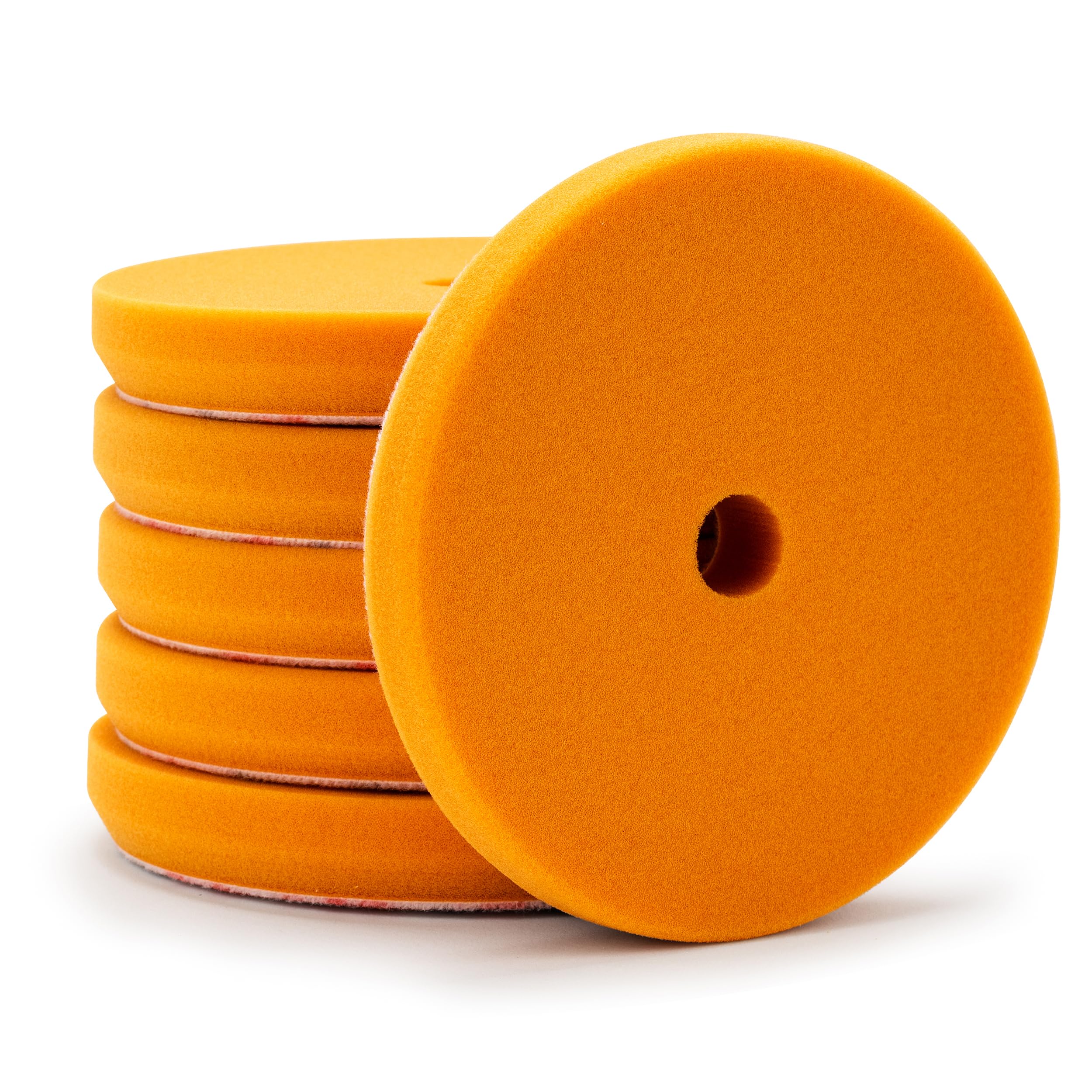 Griot's Garage Orange Foam Correcting Pads for Car Polishing and Detailing, Removes Light to Moderate Paint Defects, Durable, Machine-Washable, 12211, 6.5", Set of 6