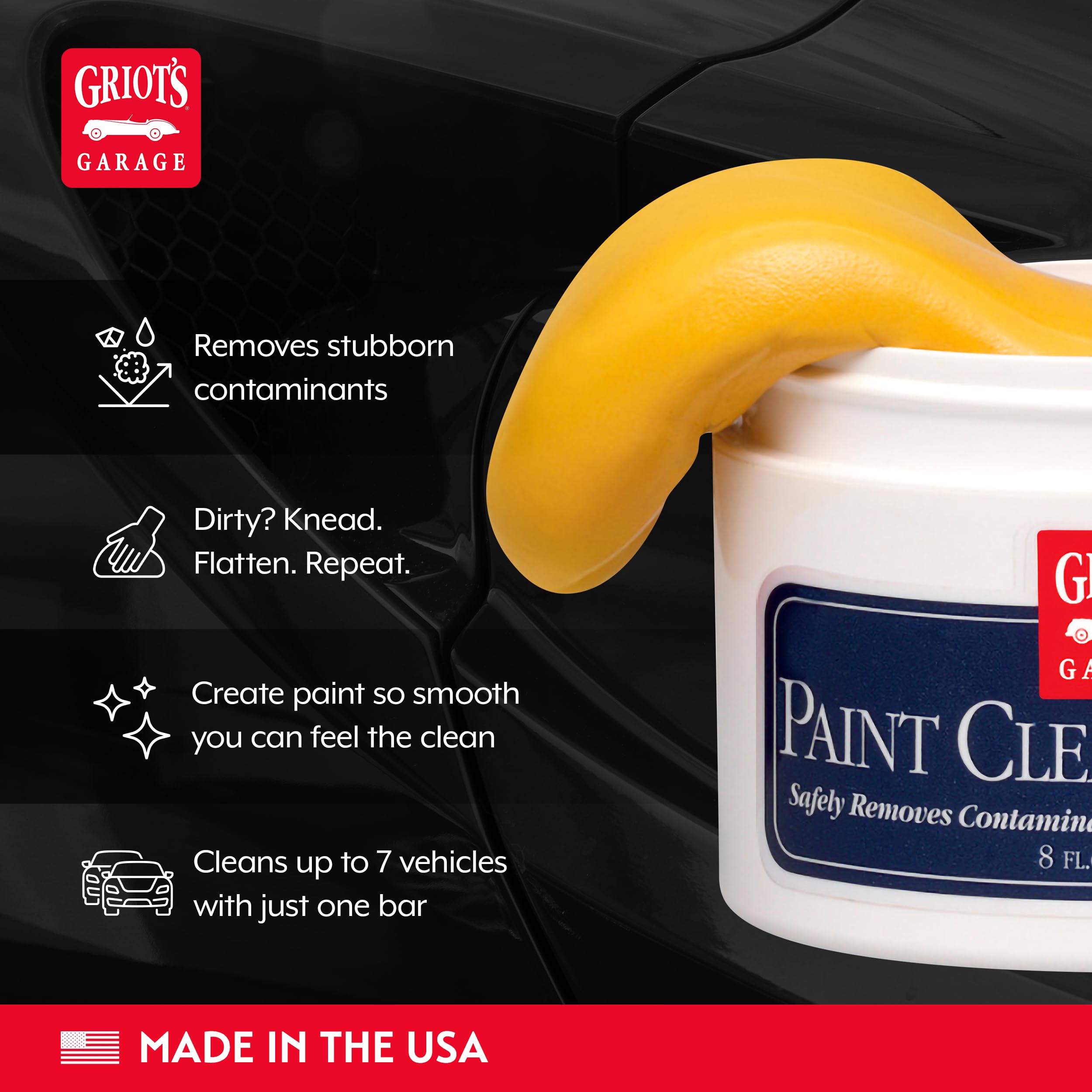Griot's Garage Paint Cleaning Clay for Car Detailing, Removes Dirt and Grime to Prep Paint for Polishing and Waxing, 11153, 8oz - Image 3