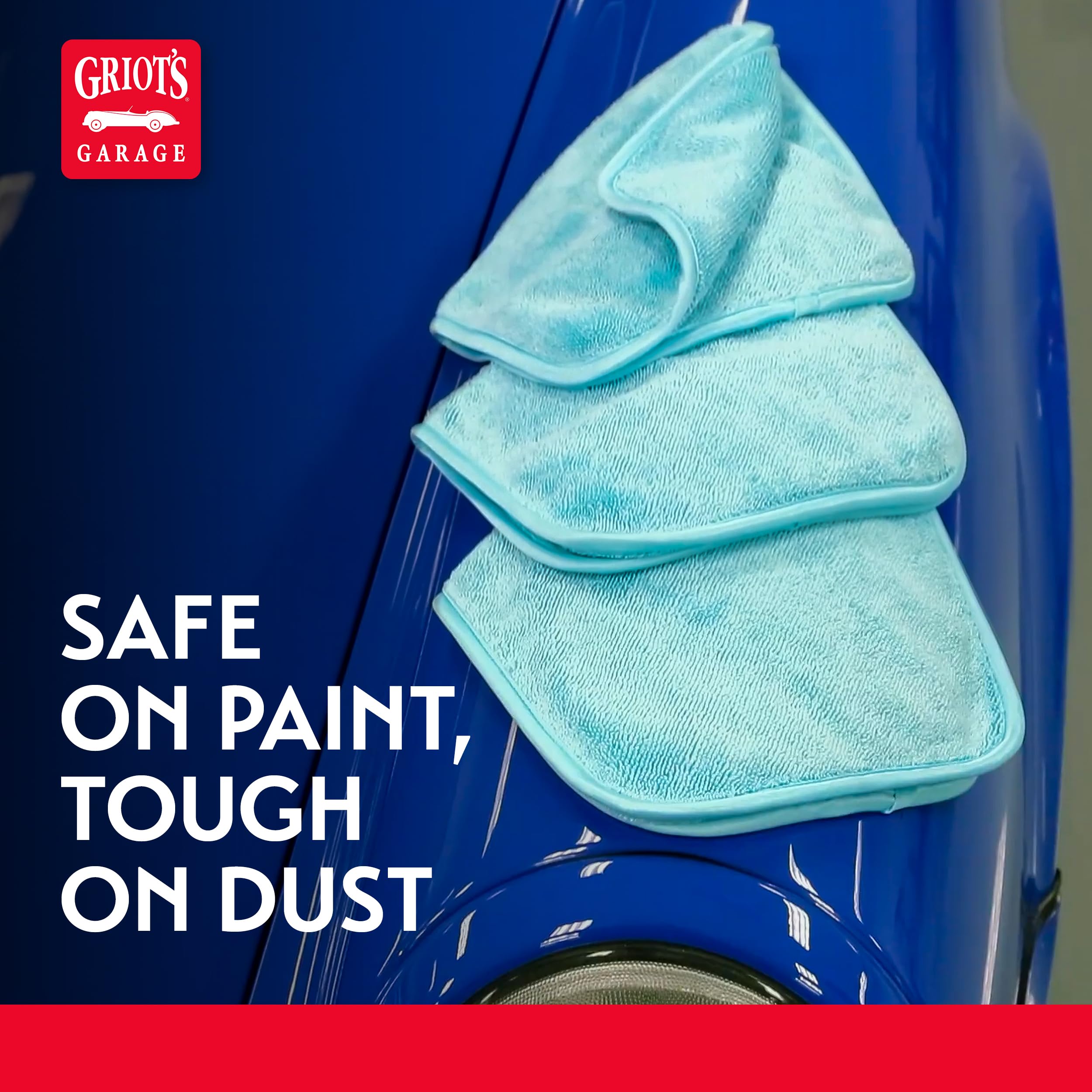 Griot's Garage PFM Edgeless Detailing Towels for Car Cleaning and Detailing, Scratch-Free, Machine-Washable, Small, 16” x 9”, Set of 3, 55527 - Image 5