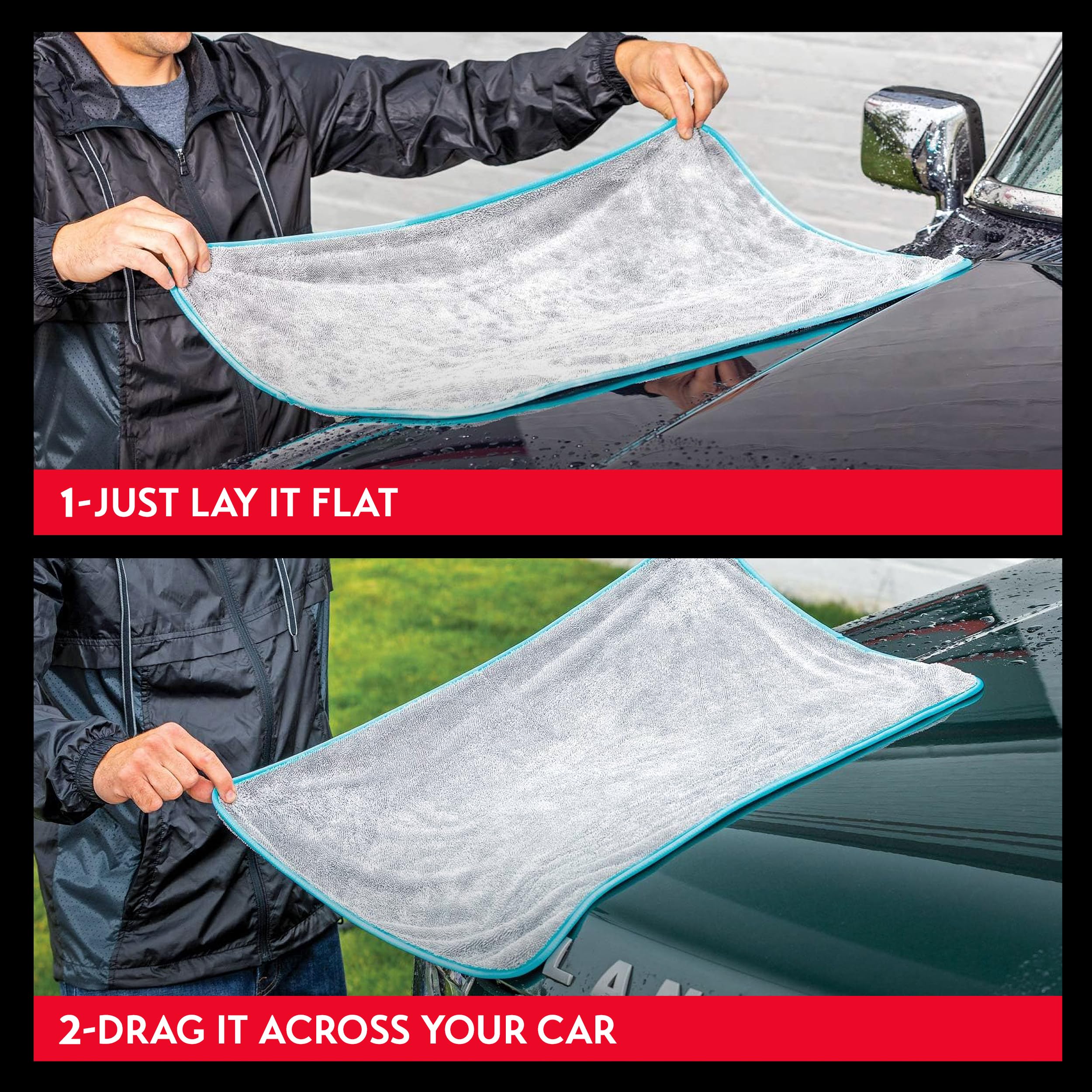 Griot's Garage PFM Microfiber Drying Towel for Car Wash and Auto Detailing, High Absorbency, Machine Washable, Small, 28"x 20", 55504 - Image 4