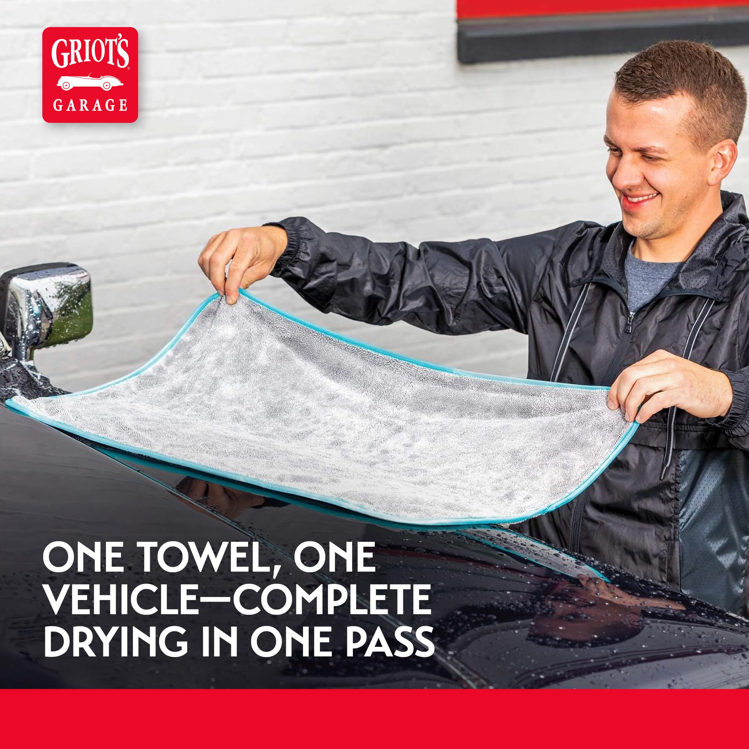 Griot's Garage PFM Microfiber Drying Towel for Car Wash and Auto Detailing, High Absorbency, Machine Washable, Small, 28"x 20", 55504 - Image 5