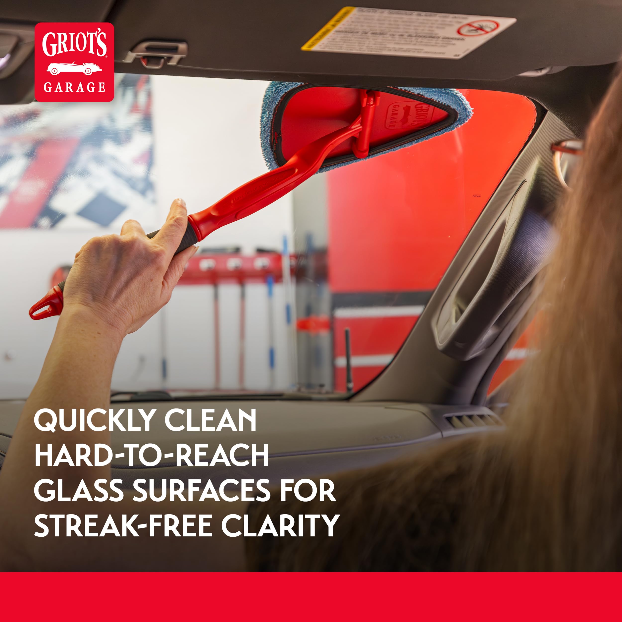 Griot's Garage PFM Microfiber Glass Bonnets, Cleaning Pads Compatible with Easy Reach Detailing Wand for Windshields, Windows, 90269, Set of 3 - Image 4