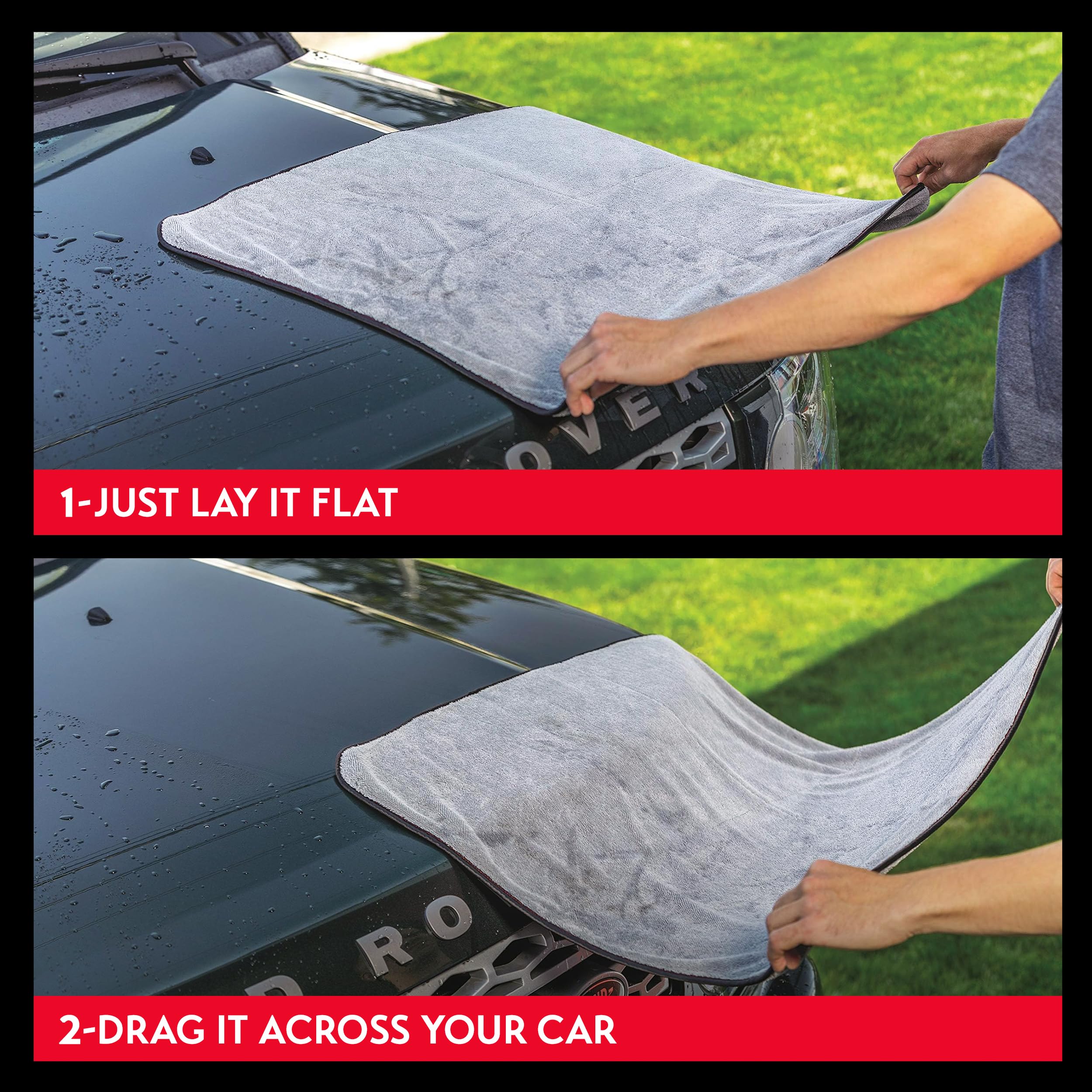 Griot's Garage PFM Terry Weave Microfiber Drying Towel for Car Wash and Cleaning, Vehicle Detailing, Double-Sided, Ultra-Absorbent, 25" X 35", 55590 - Image 4