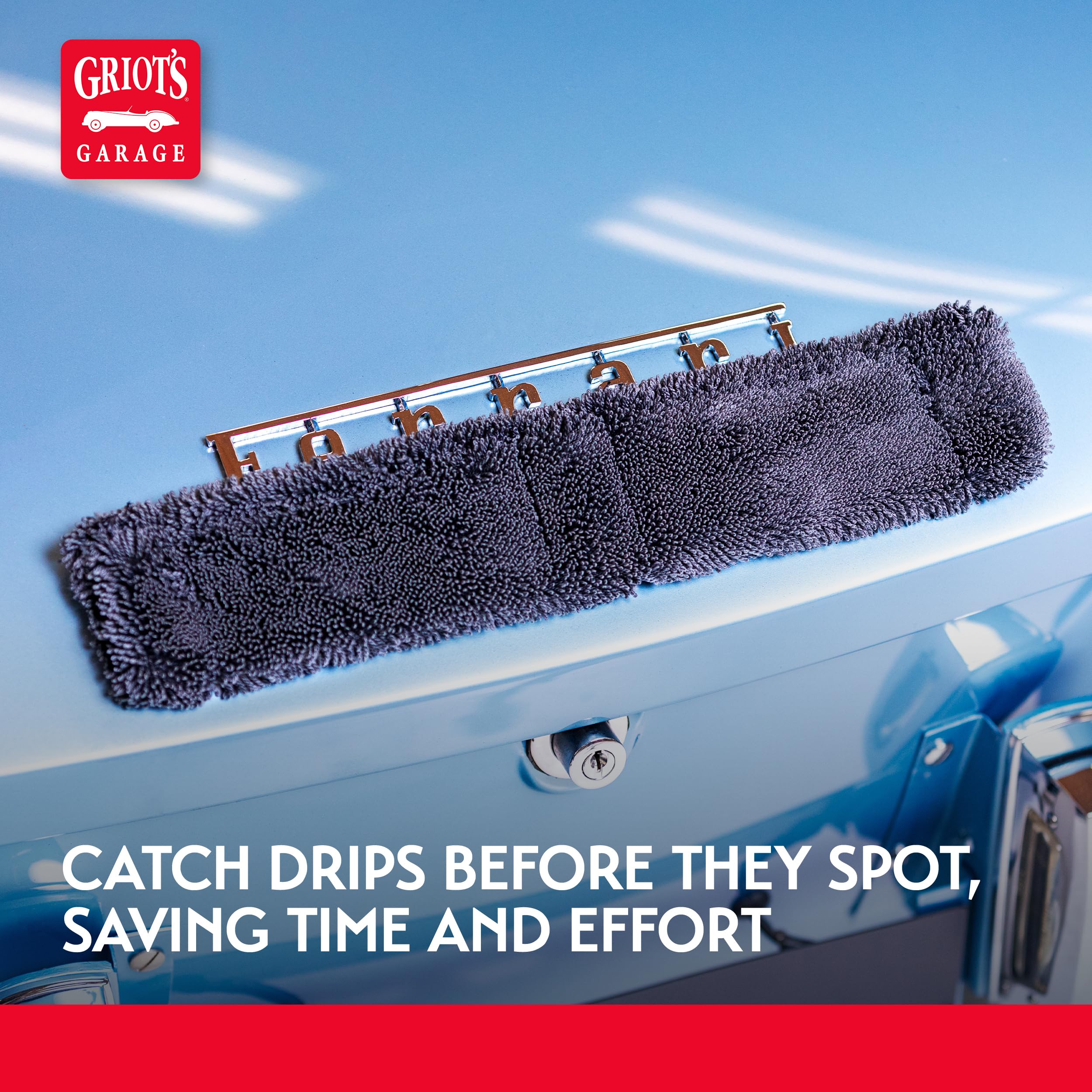 Griot's Garage PFM Trickle Trap, Hyper-Absorbent Car Drying Pads, Prevents Water Spots and Etching, Machine Washable, XL 2" x 12”, Set of 2 - Image 4