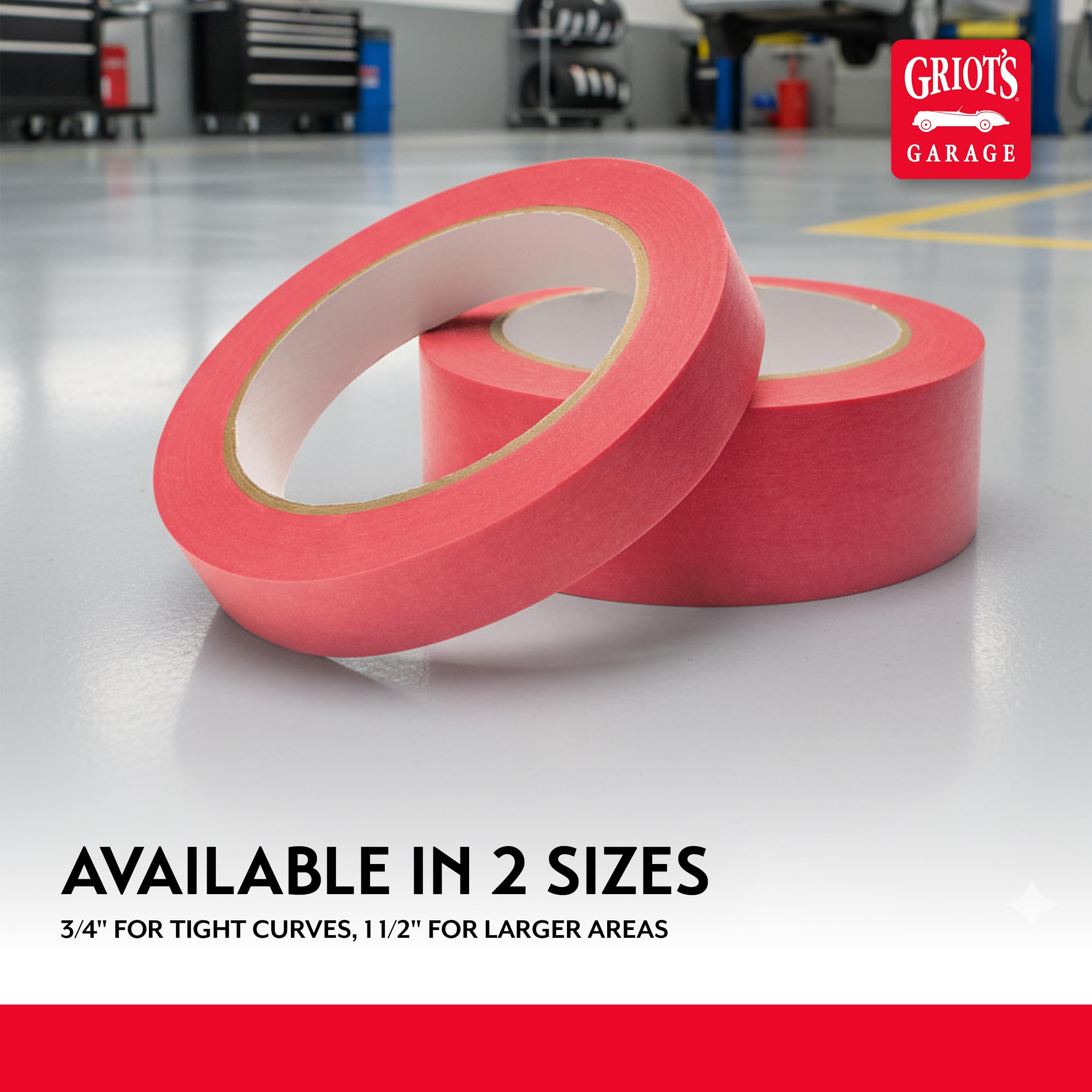 Griot's Garage Precision Masking Tape for Auto Detailing, Car Painting and Polishing, Flexible, Solvent and Water-Resistant, Residue-Free, 3/4" Wide, 50m Long, 82018 - Image 4