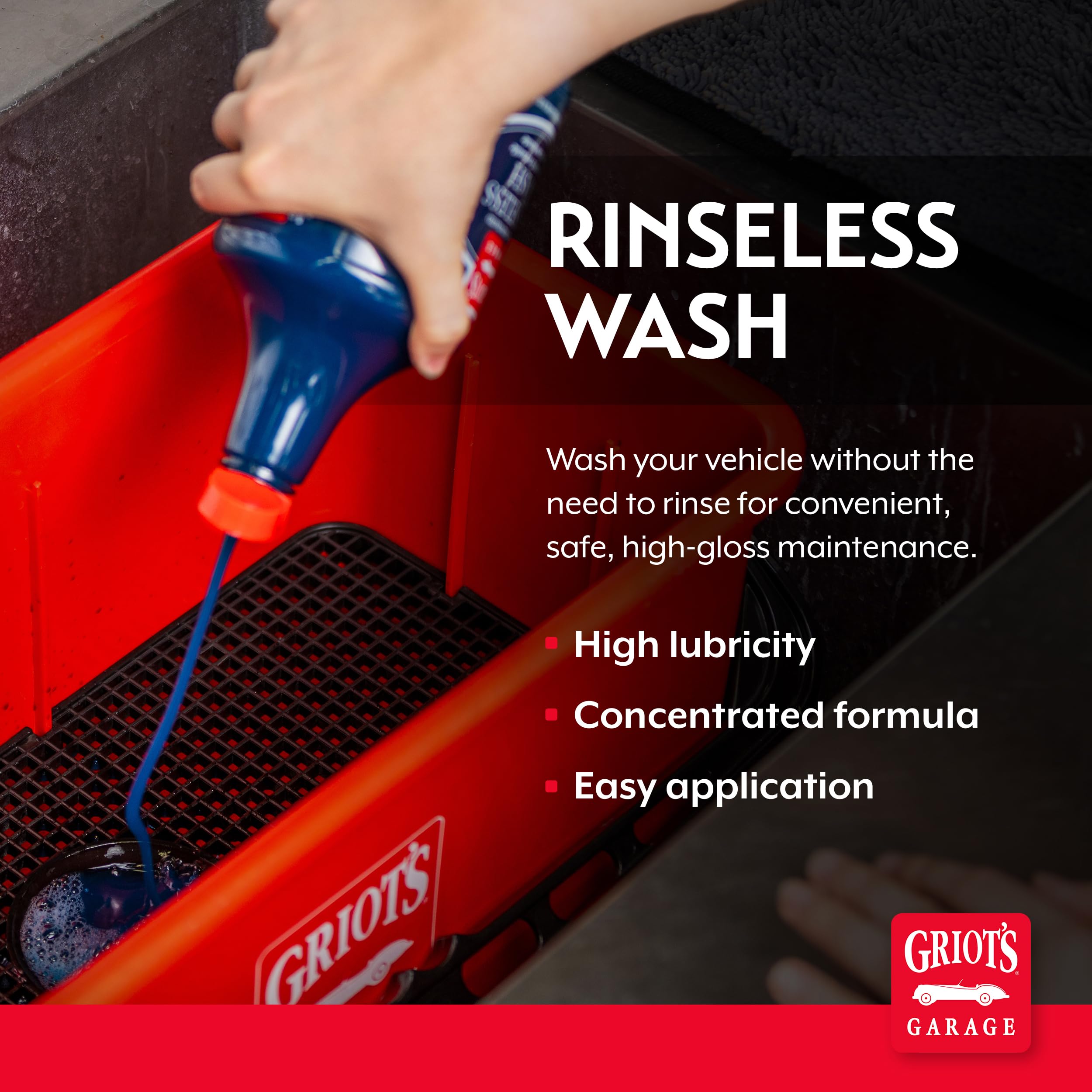 Griot's Garage Rinseless Wash for Car Cleaning and Detailing, No-Rinse Vehicle Washing, Dilutes Into Detailer, Clay Bar Lubricant, 10479, 35oz - Image 2