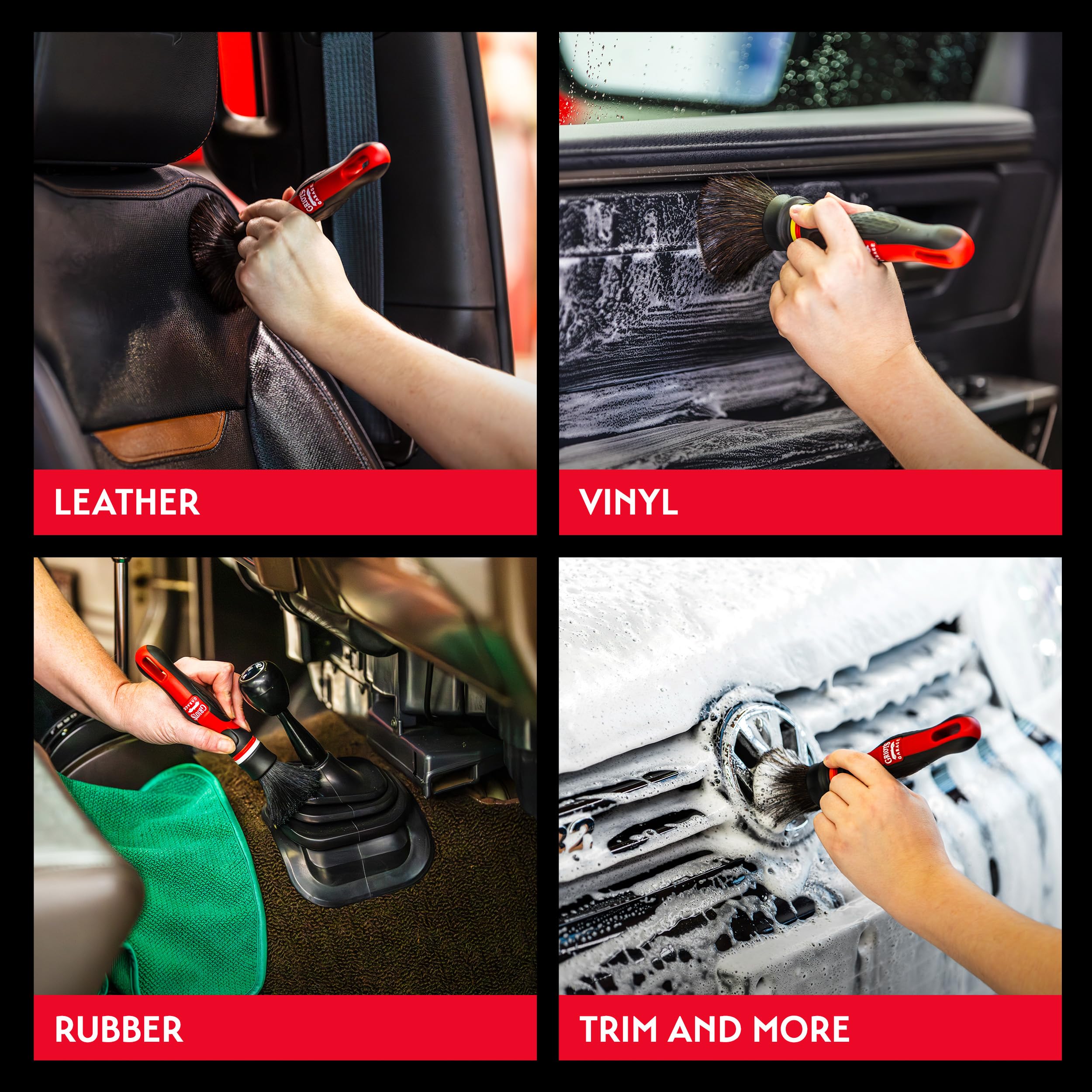 Griot's Garage Soft MOD Detail Brush Head and Handle, Bristle Scrubber for Car Detailing and Light to Medium-Duty Cleaning, Standard Size - Image 4