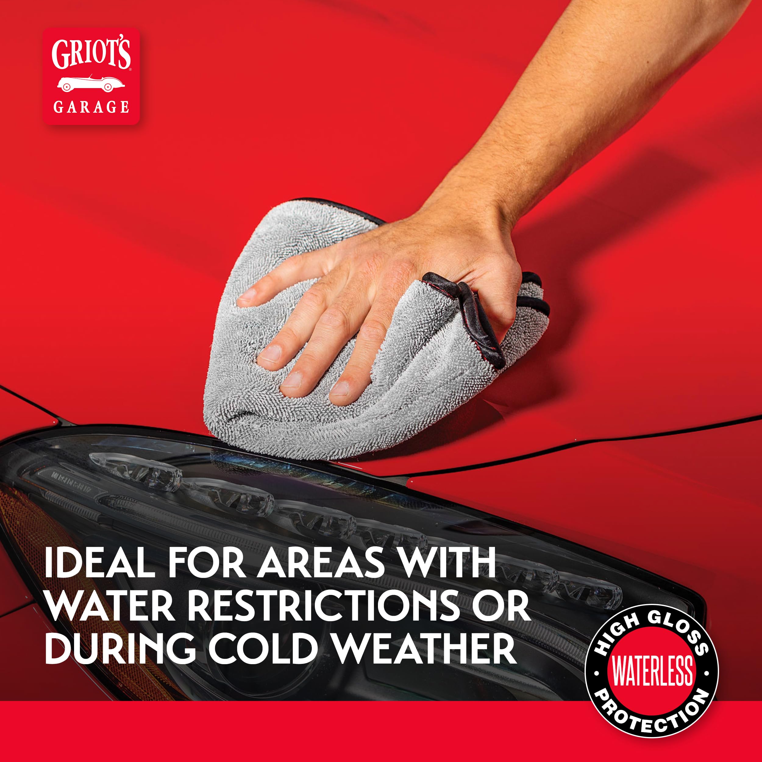 Griot's Garage Spray-On Car Wash for Vehicle Cleaning and Detailing, Rinseless and Waterless, No Hose and Bucket Needed, With Carnauba Wax Protection, 11065, 35oz - Image 5