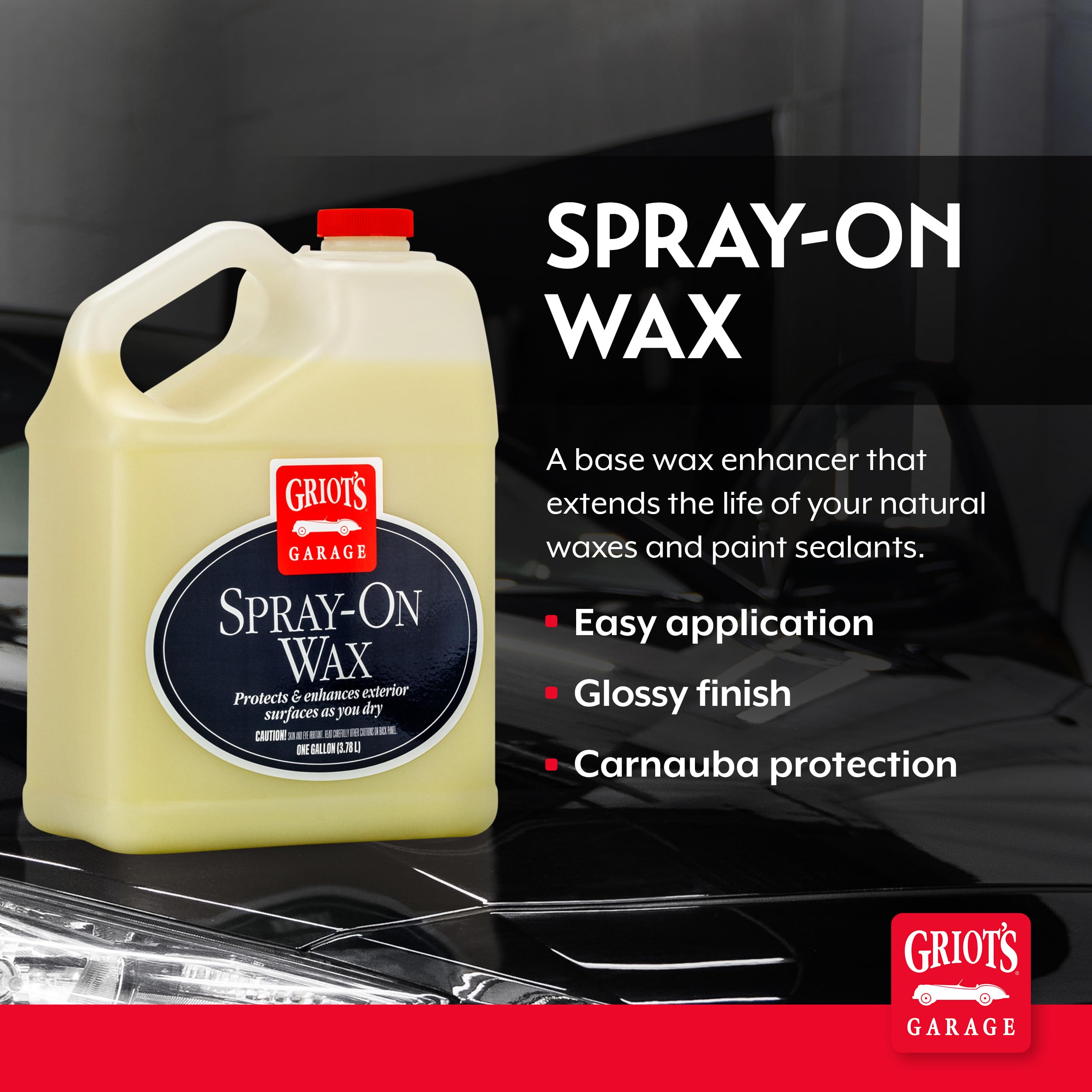 Griot’s Garage Spray-On Wax for Car Detailing, Auto Paint Protection and Enhancement, Carnauba Gloss for Trucks, SUVS, RVs, and More, 11097, One Gallon - Image 2