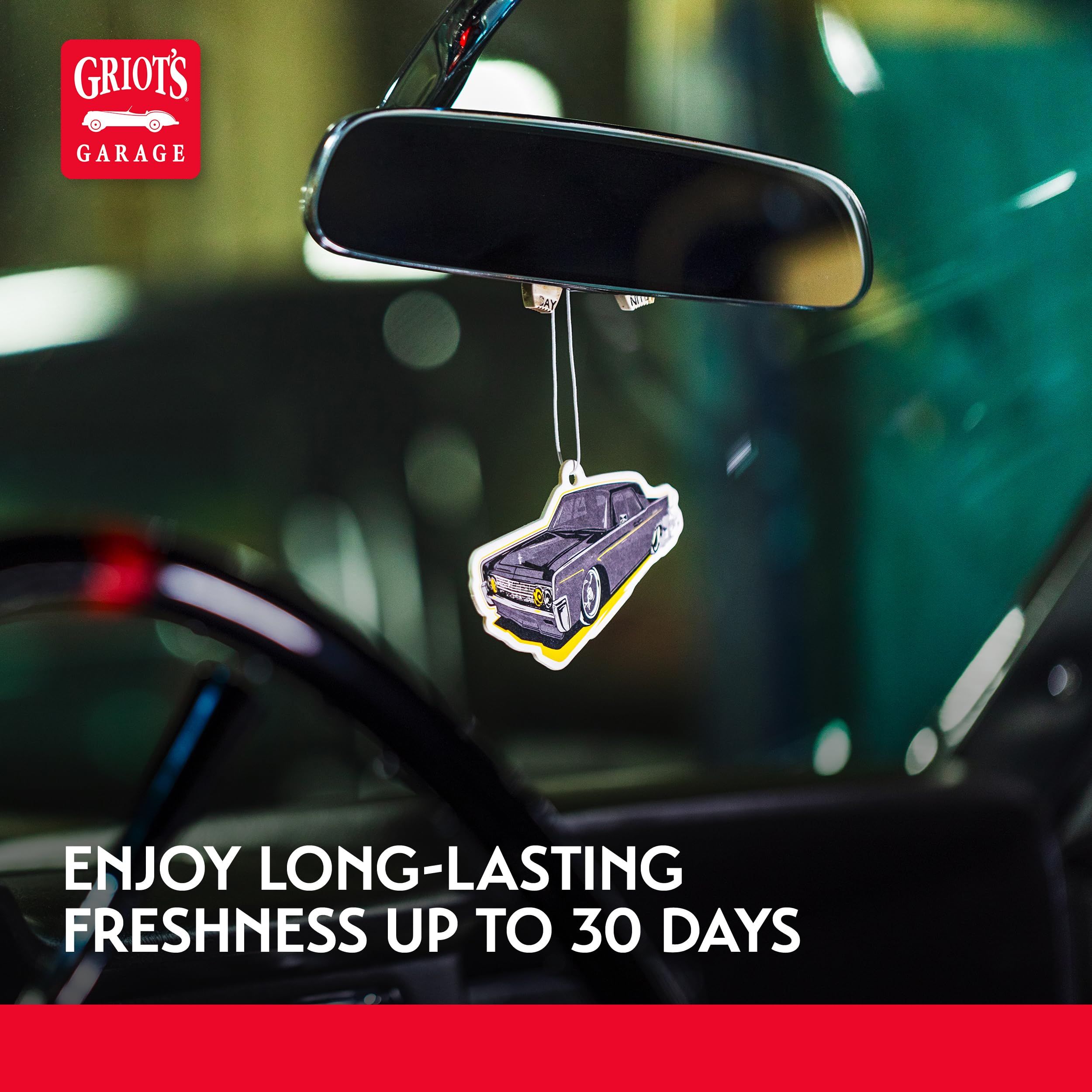 Griot's Garage Stinky-Be-Gone Hanging Air Freshener, Odor Remover, Car Scent for Garage, Closet, Laundry Rooms, Bathrooms, and More, 3 Pack, Fine Leather, 10823 - Image 4