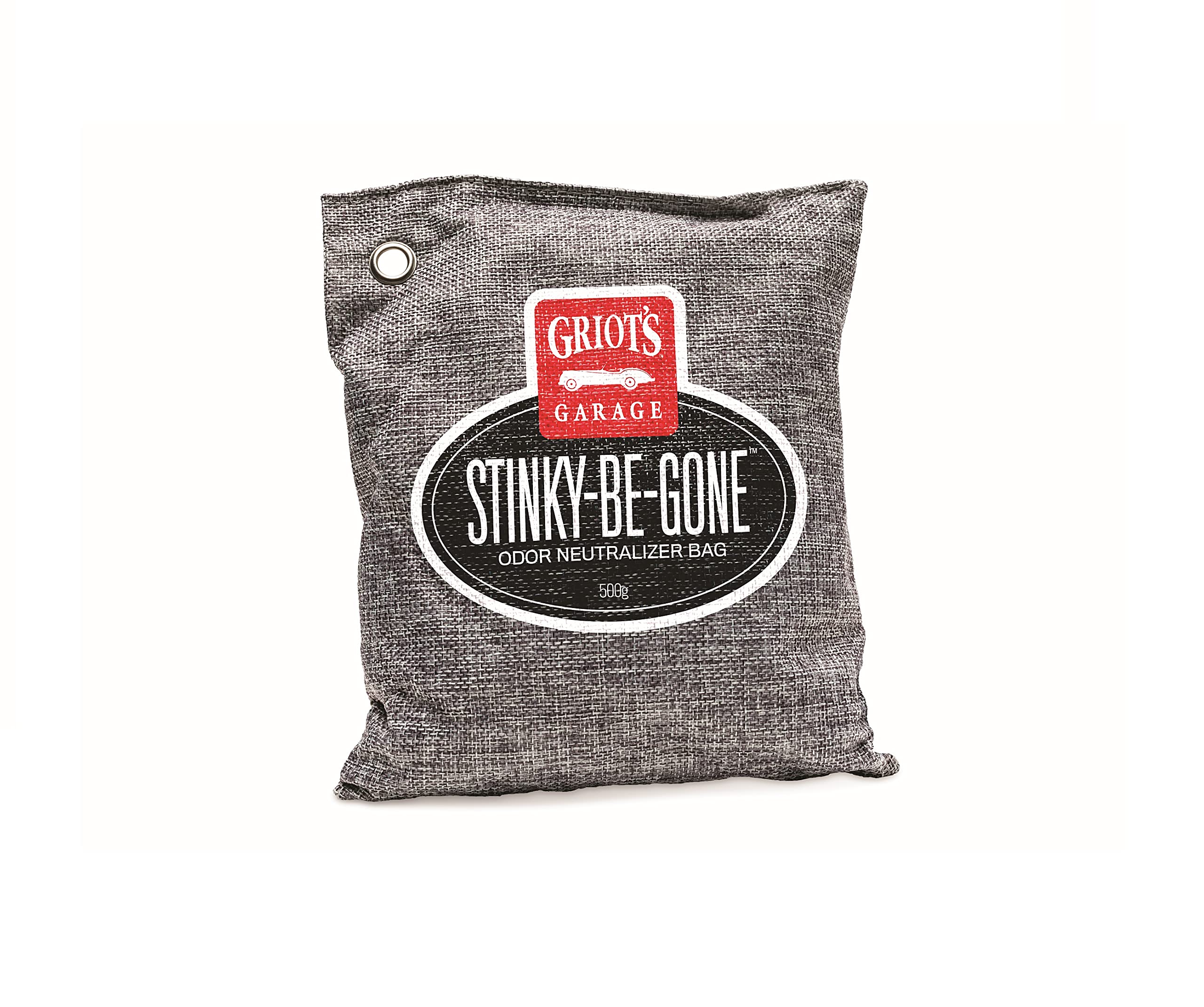 Griot's Garage Stinky-Be-Gone Odor Neutralizing Bag, Deodrizer and Moisture Absorber for Cars, Closets, Garages, or Cabinets, Reusable, 500g