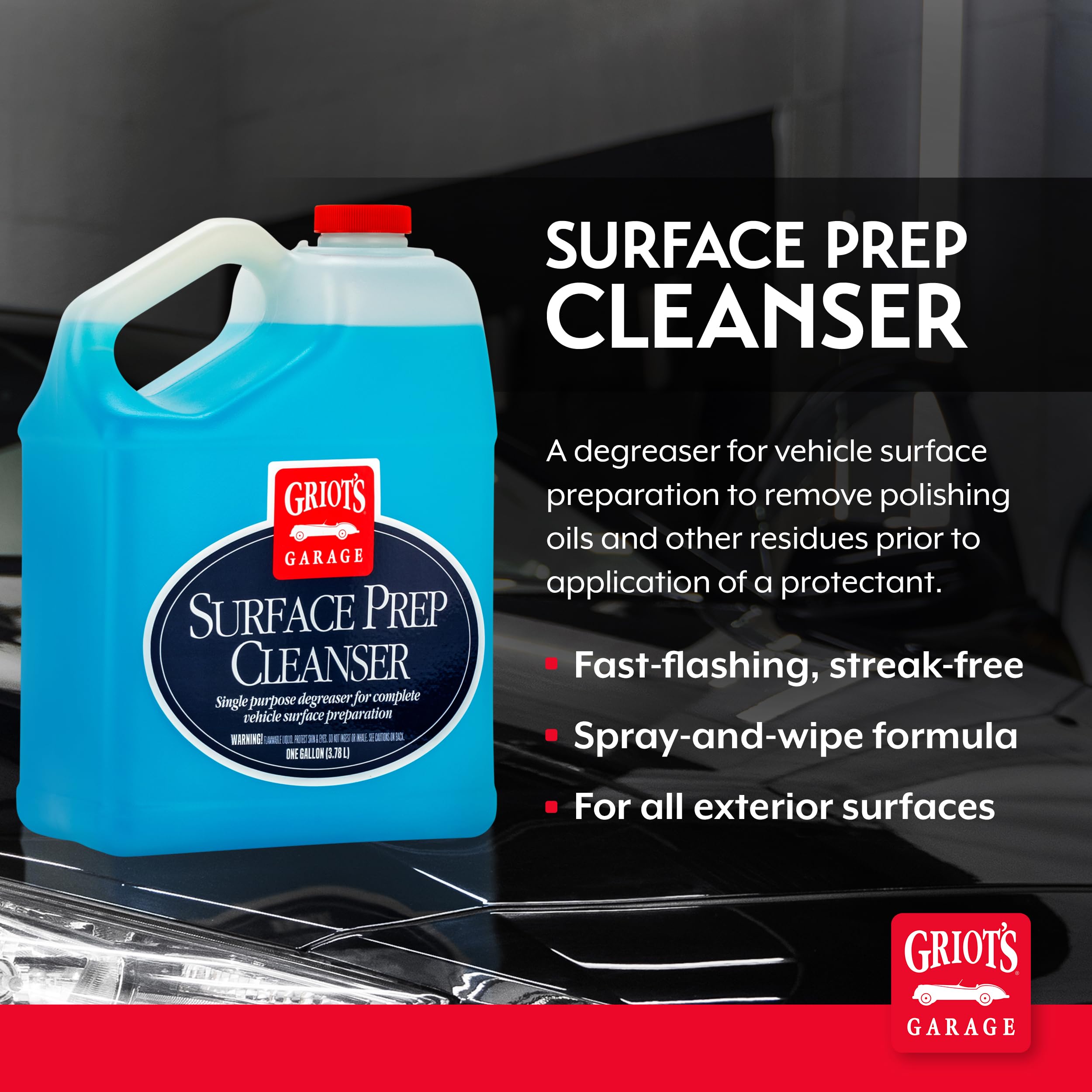 Griot's Garage Surface Prep Cleanser for Car Detailing and Cleaning – Dirt, Grime, Wax and Grease Remover – Use Before Applying Protective Surface Coatings, 10999, One Gallon - Image 2