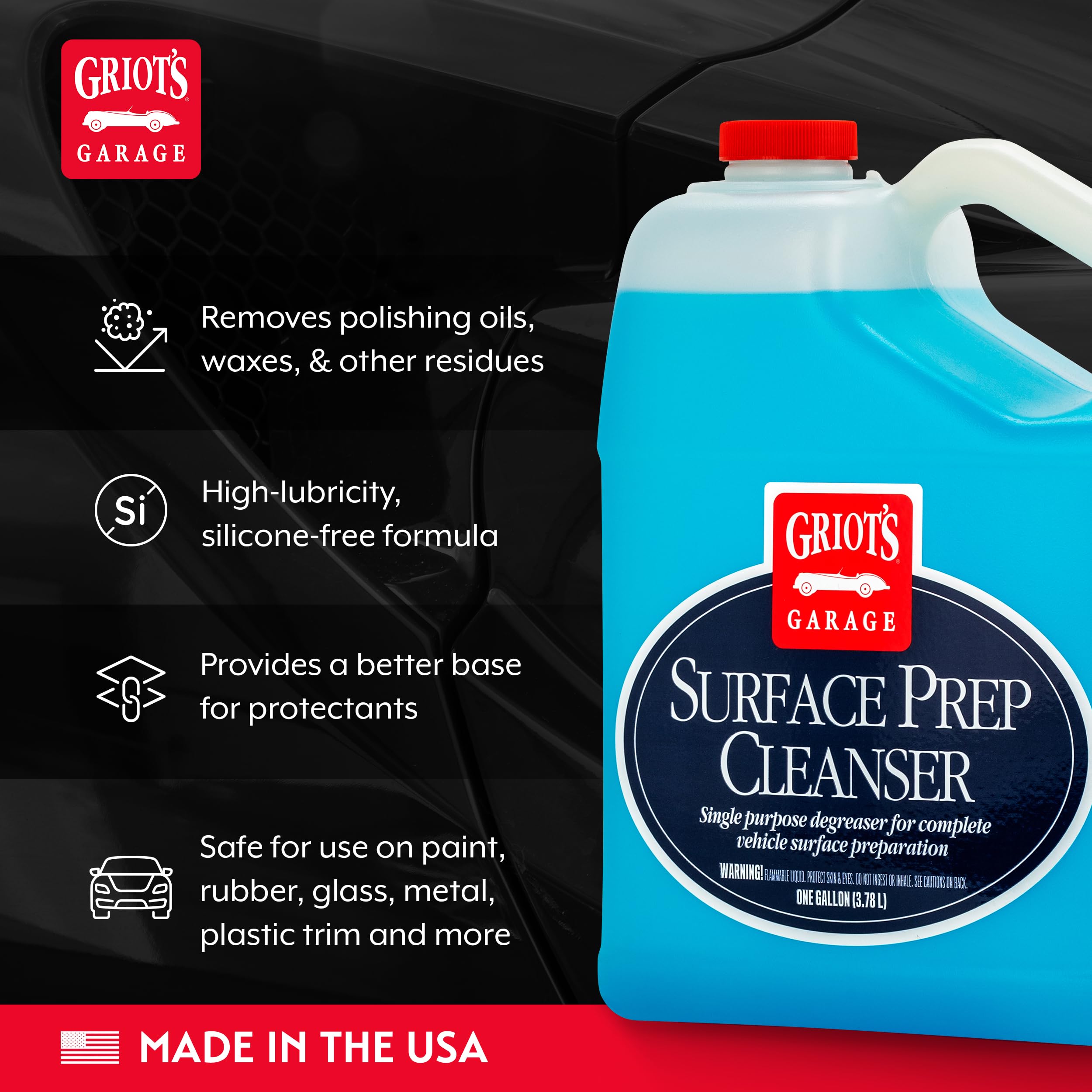 Griot's Garage Surface Prep Cleanser for Car Detailing and Cleaning – Dirt, Grime, Wax and Grease Remover – Use Before Applying Protective Surface Coatings, 10999, One Gallon - Image 3