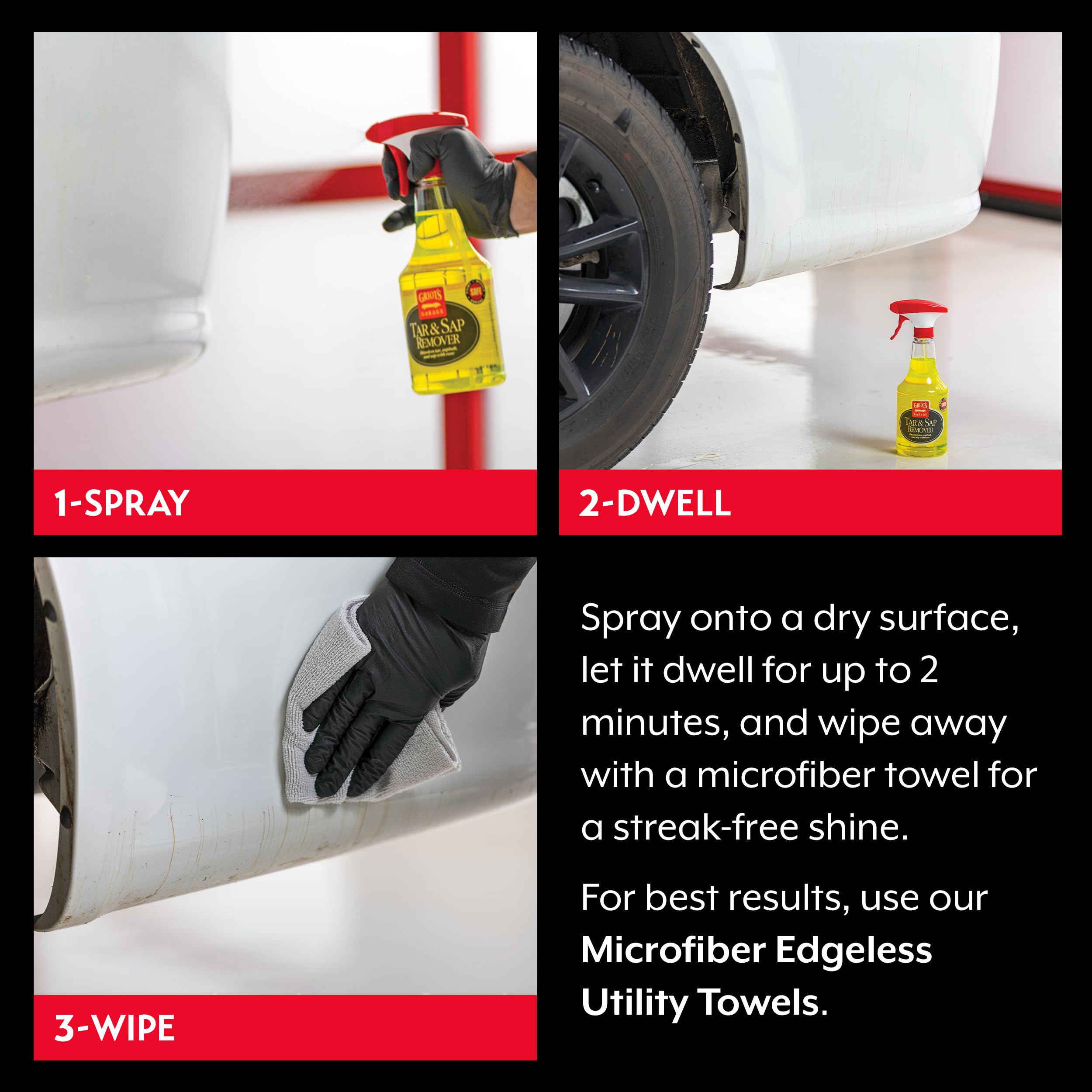 Griot's Garage Tar and Sap Remover for Car Cleaning and Detailing, Exterior Cleaner for Paint, Plastics, Wheels, and Chrome, 22oz, 10873 - Image 4