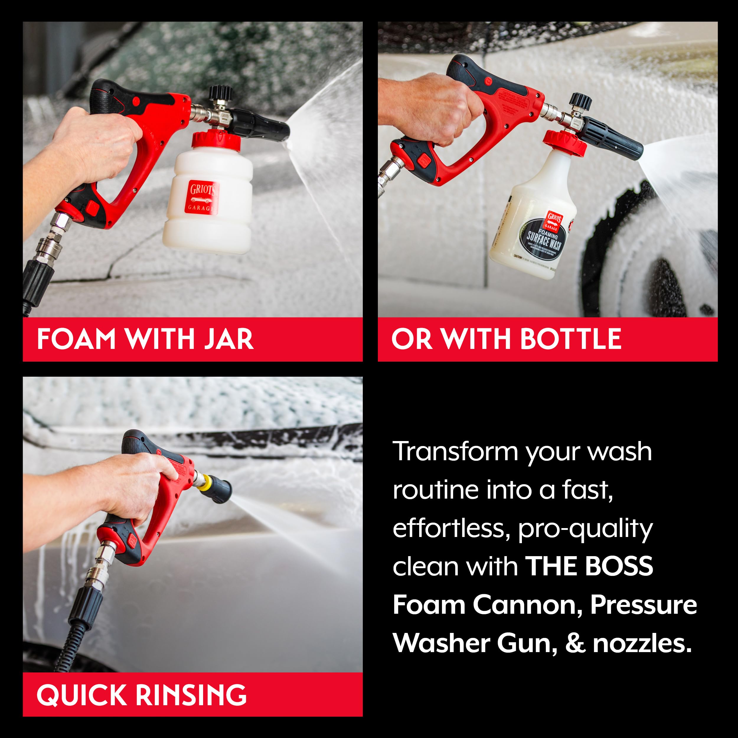 Griot's Garage THE BOSS Foam Cannon, Gun, and Nozzle Kit for Car Washing and Detailing, 4.0 Orifice For Power Washers With 2.0 GPM or More - Image 6