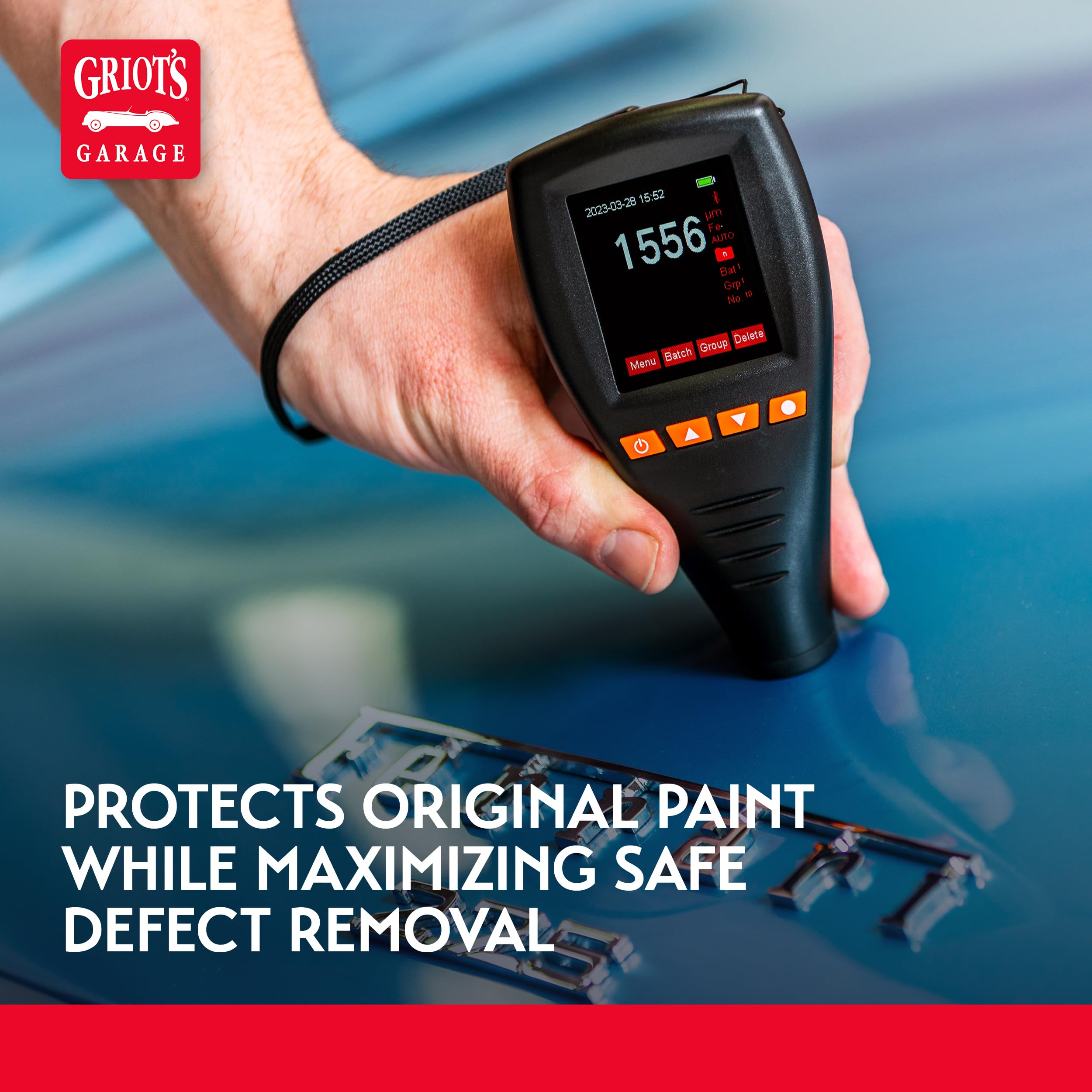 Griot's Garage The BOSS Paint Thickness Gauge, Digital Meter, Auto Coating Depth Tester Tool for Ferrous and Non-Ferrous Metals, Batteries Included, 77402 - Image 5