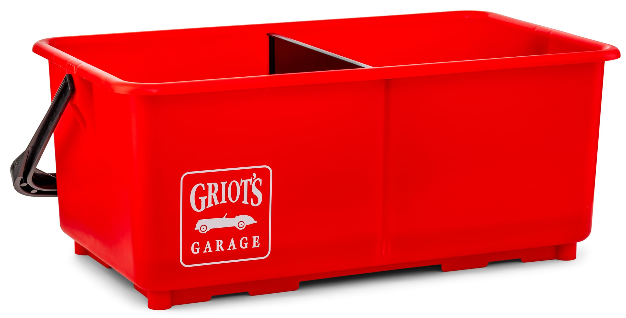 Griot's Garage Ultimate Wash Bucket II for Vehicle Cleaning, Detailing, Car Washing with Built-in Measuring Cups and Removable Divider, Large 6 Gallon Capacity