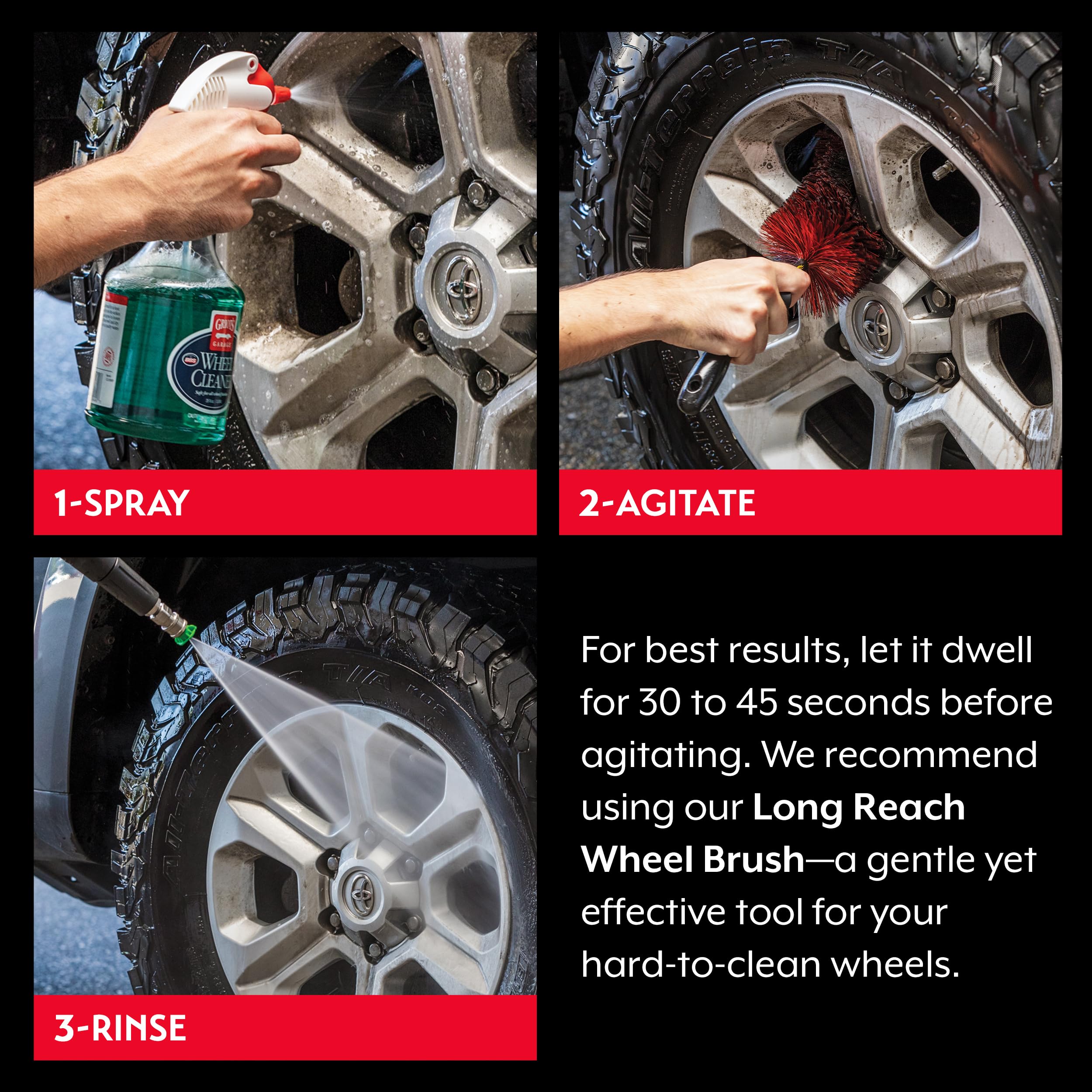 Griot's Garage Wheel Cleaner for All Finishes, Car Tire Rim Cleaning, Brake Dust and Grime Remover, PH Balanced, 11106, 35oz - Image 4
