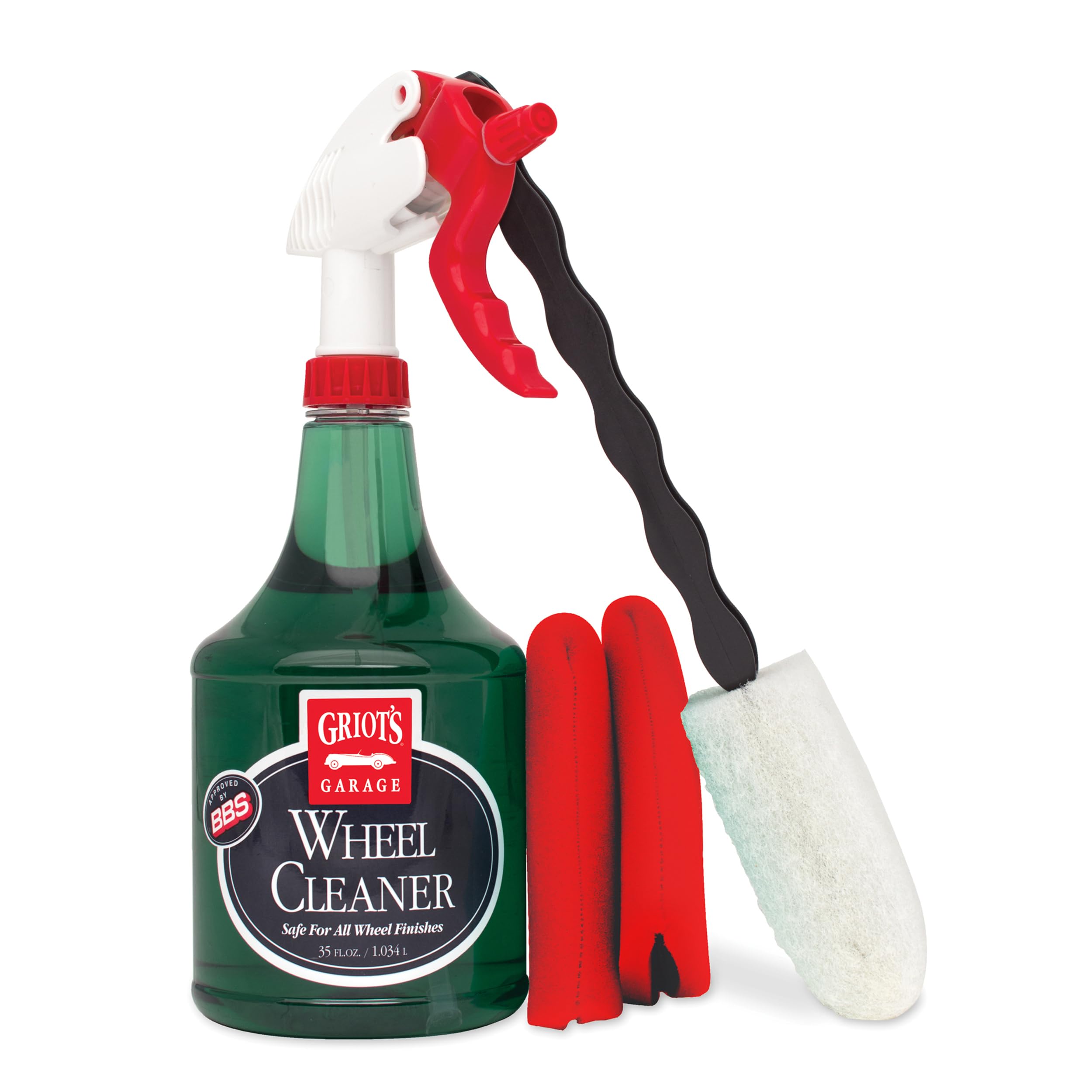 Griot's Garage Wheel Cleaning Kit, Includes Wheel Cleaner, Long-Reach Scrubbing Wheel Brush, and Two Mitts, 11224