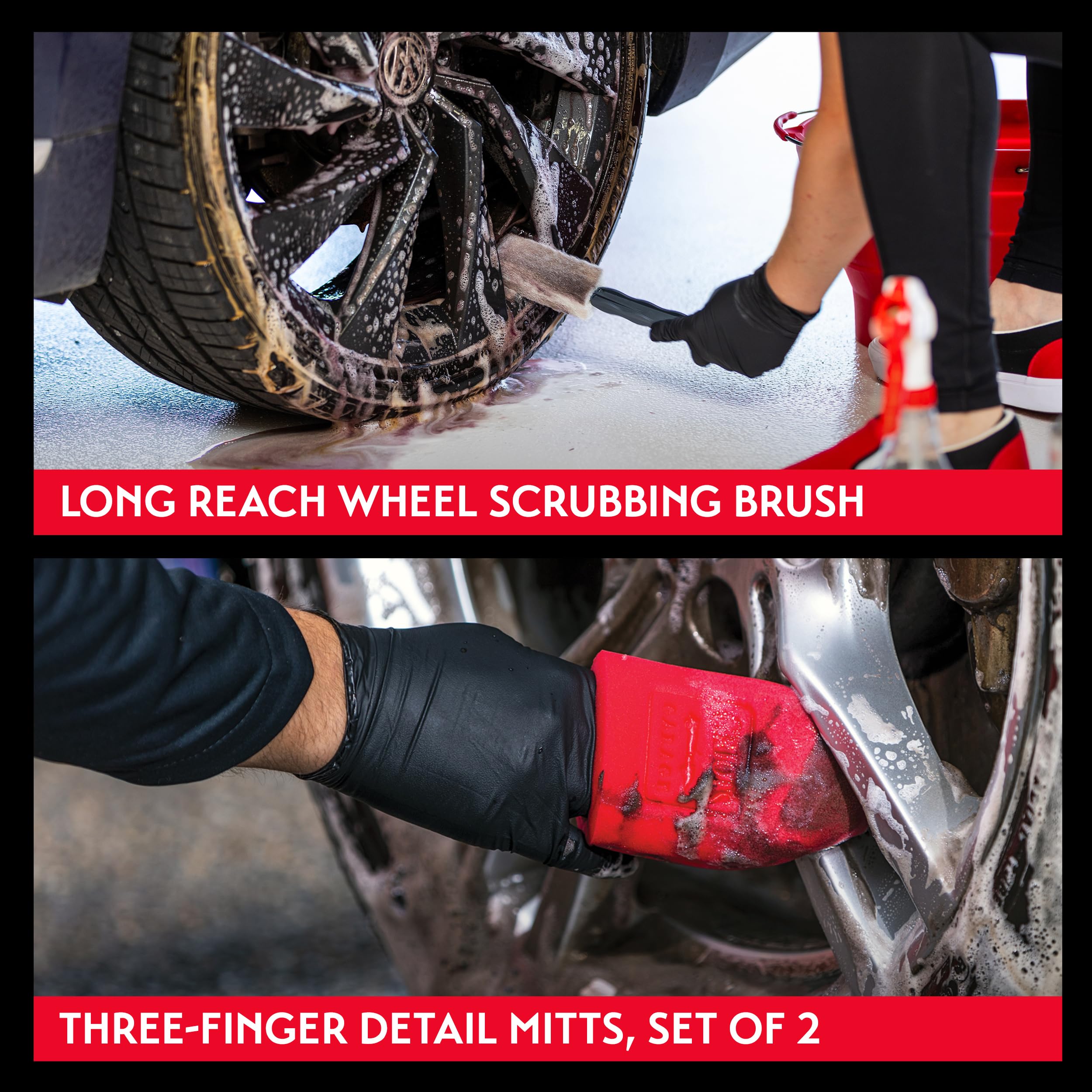 Griot's Garage Wheel Cleaning Kit, Includes Wheel Cleaner, Long-Reach Scrubbing Wheel Brush, and Two Mitts, 11224 - Image 4
