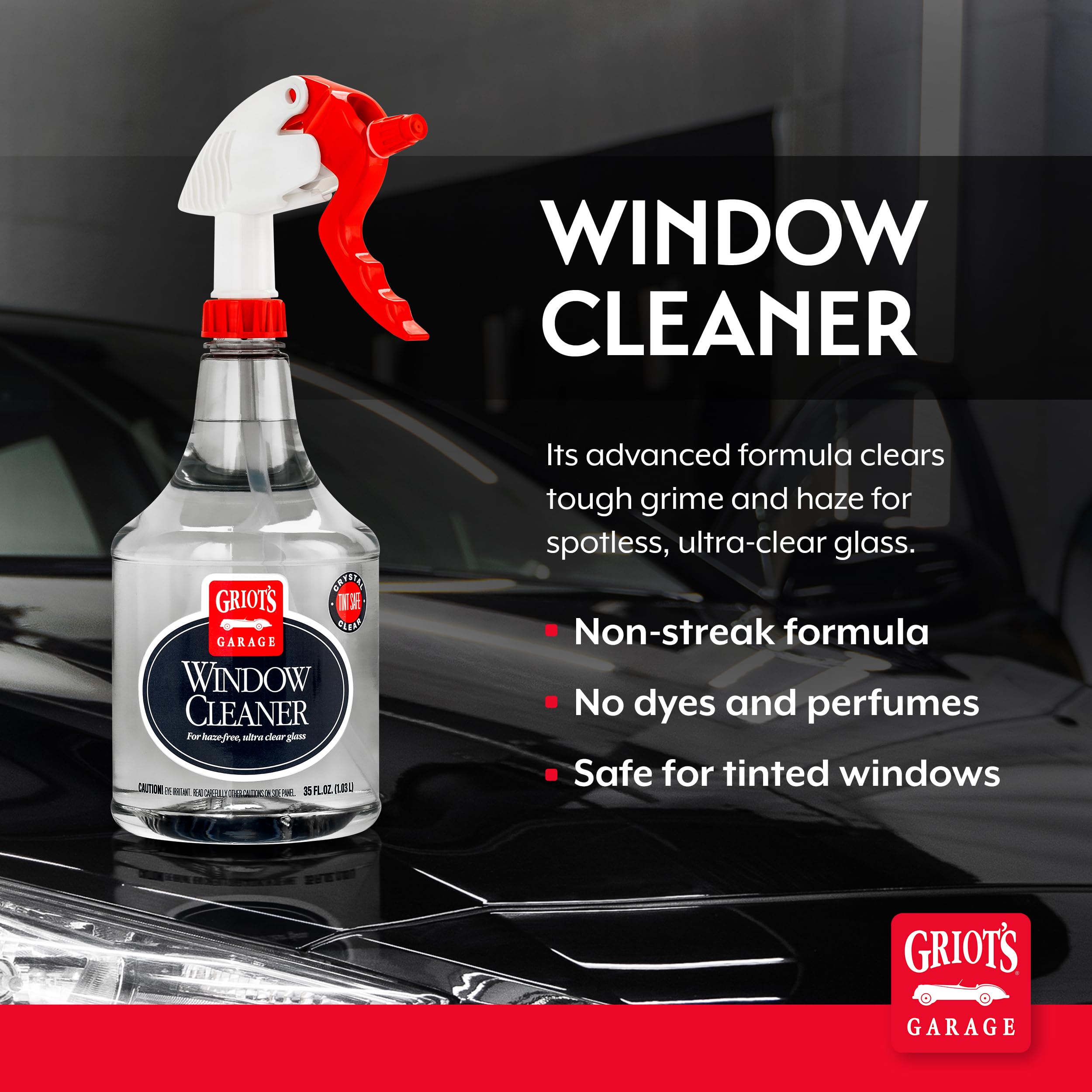 Griot's Garage Window Cleaner, Cleaning Spray for Automotive Windows, Mirrors, Shower Doors, and More, 11108, 35oz - Image 2